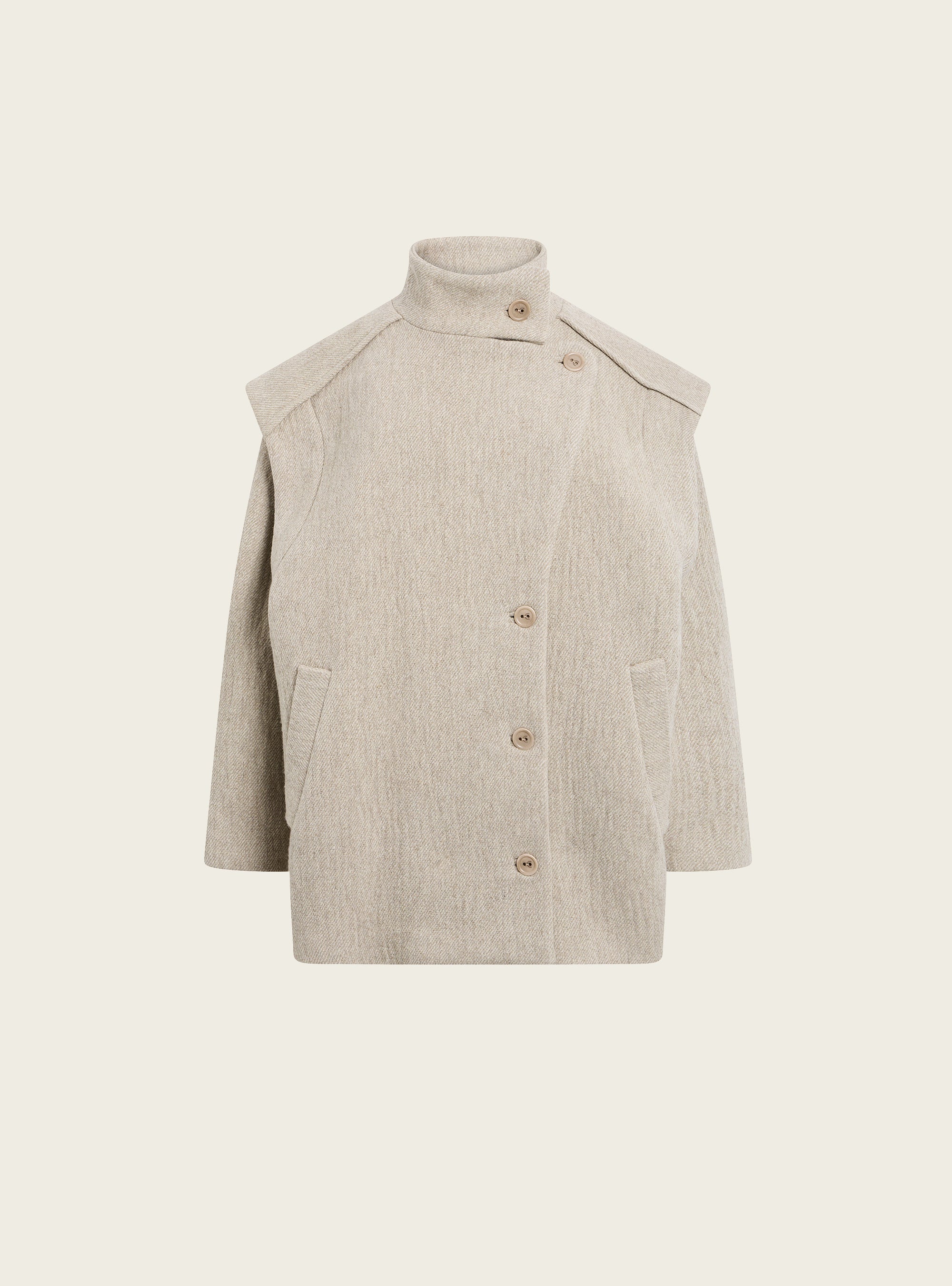 Manteau structuré en laine et lin Cotélac