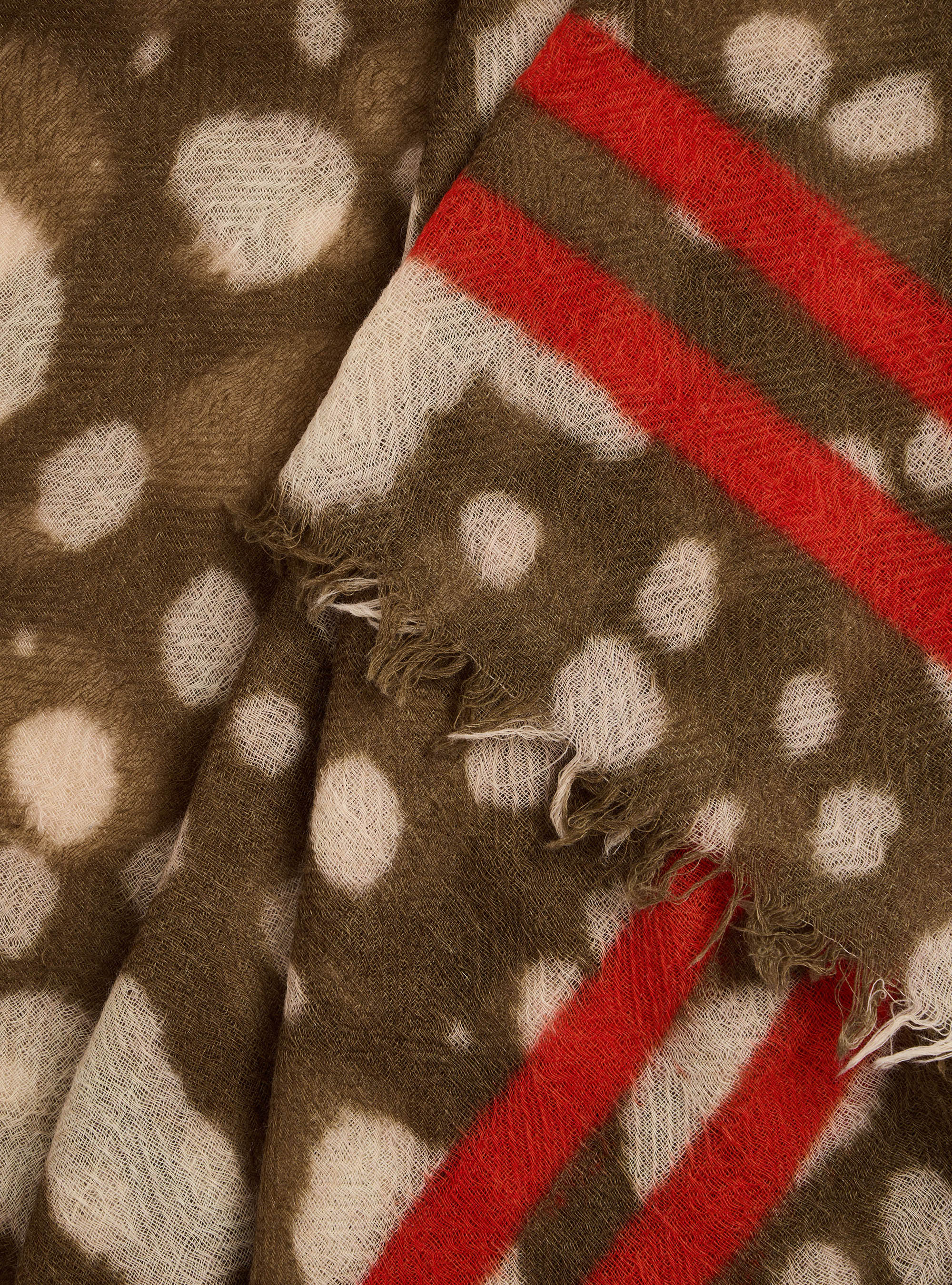 Écharpe en laine imprimée exclusif "Aquarelle sauvage" Cotélac