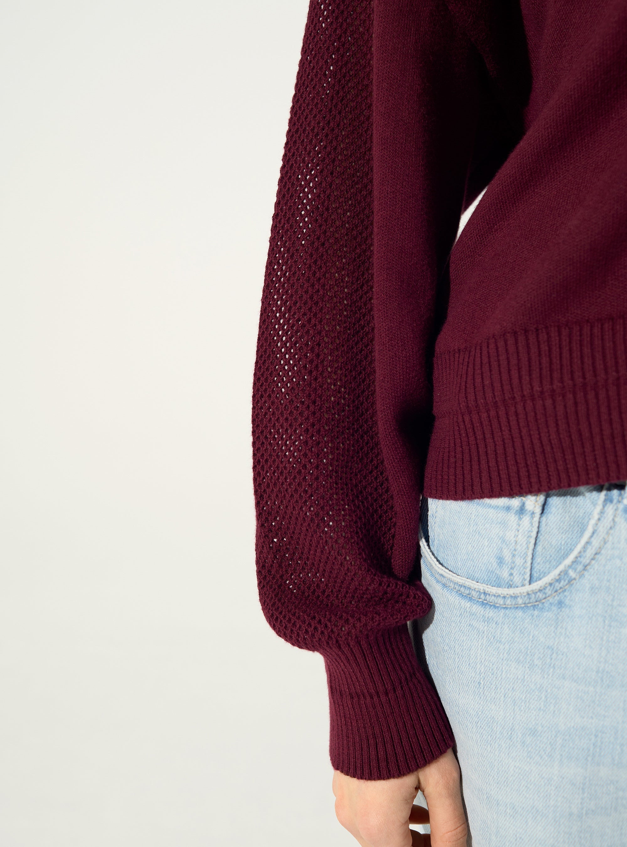 roter Cardigan aus Baumwolle und Kaschmir