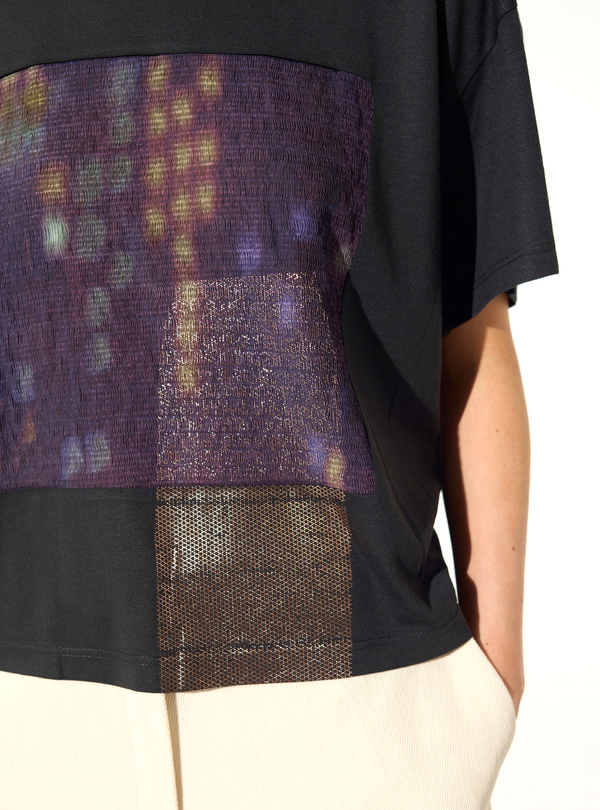 Lila Bubble- und sublimiertes T-Shirt