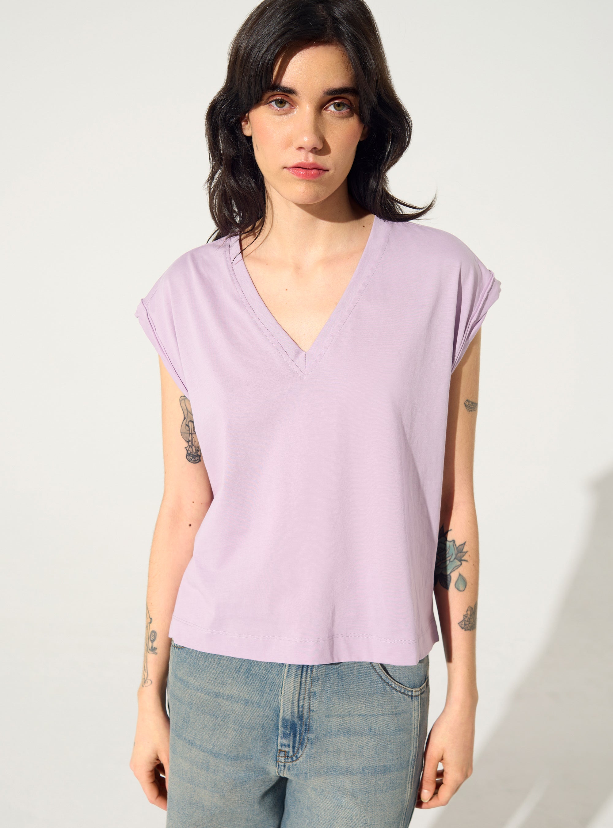 Lila Tanktop aus Bio-Baumwolle