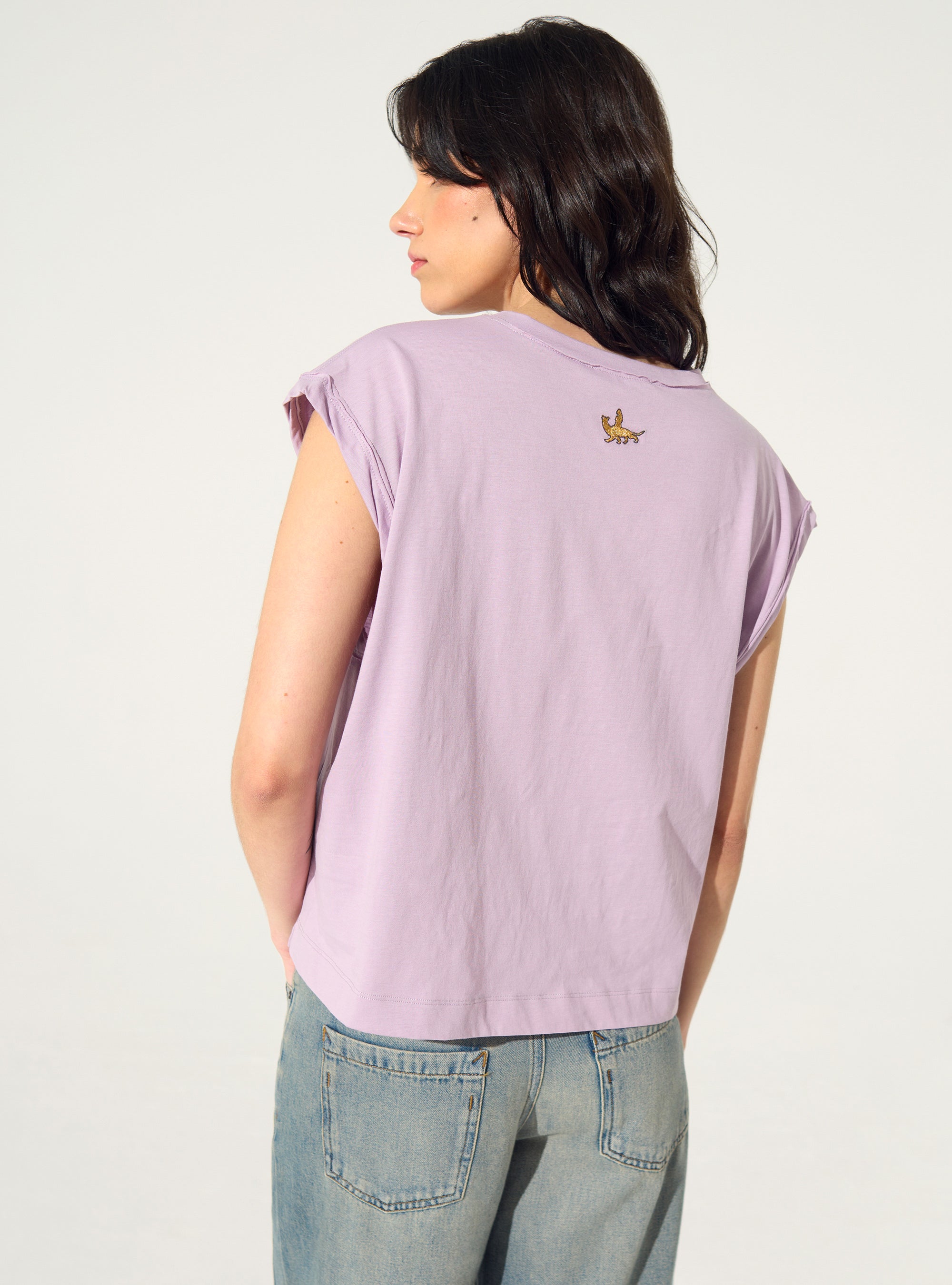 Lila Tanktop aus Bio-Baumwolle
