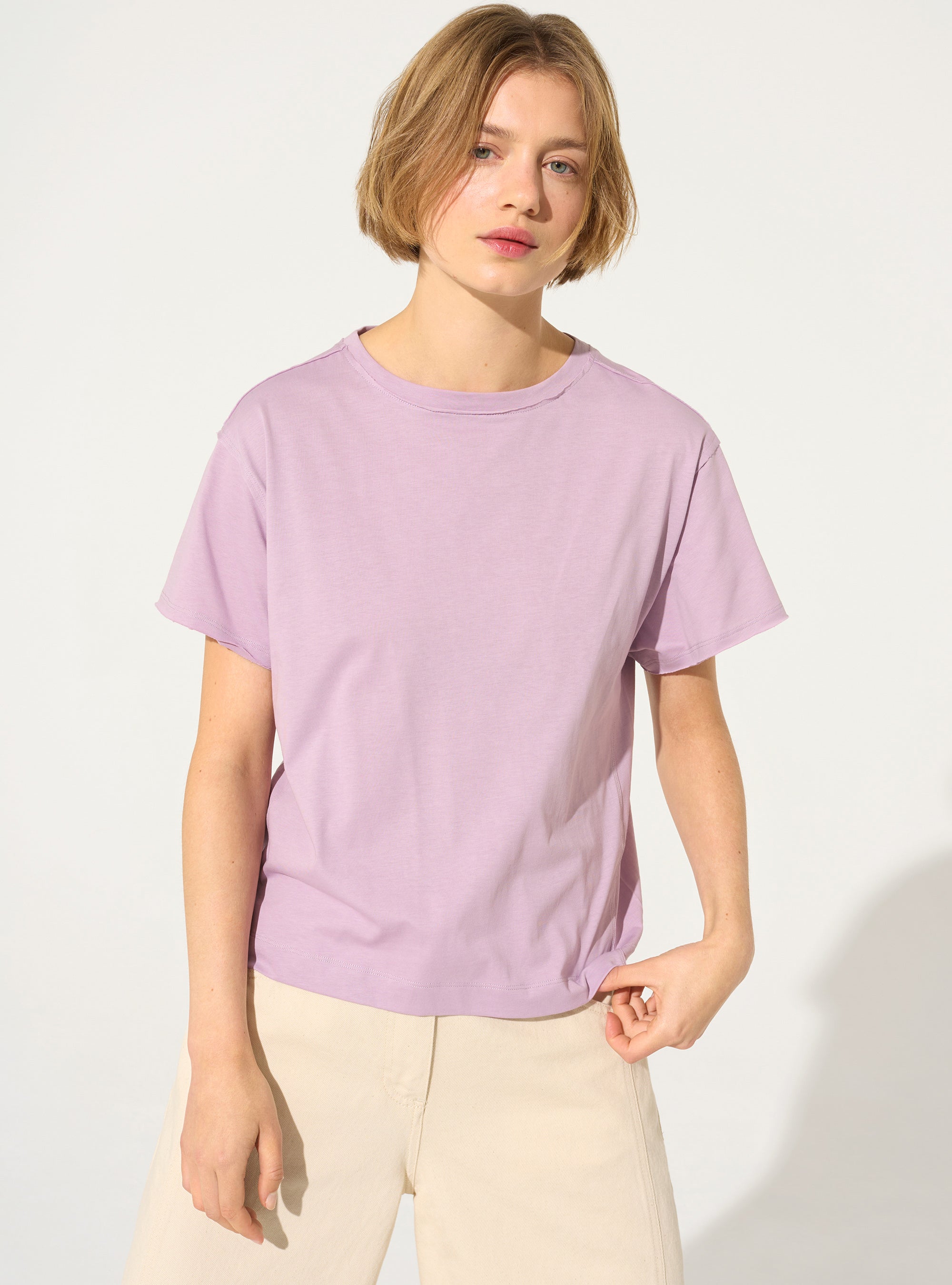 purple organic cotton t-shirt