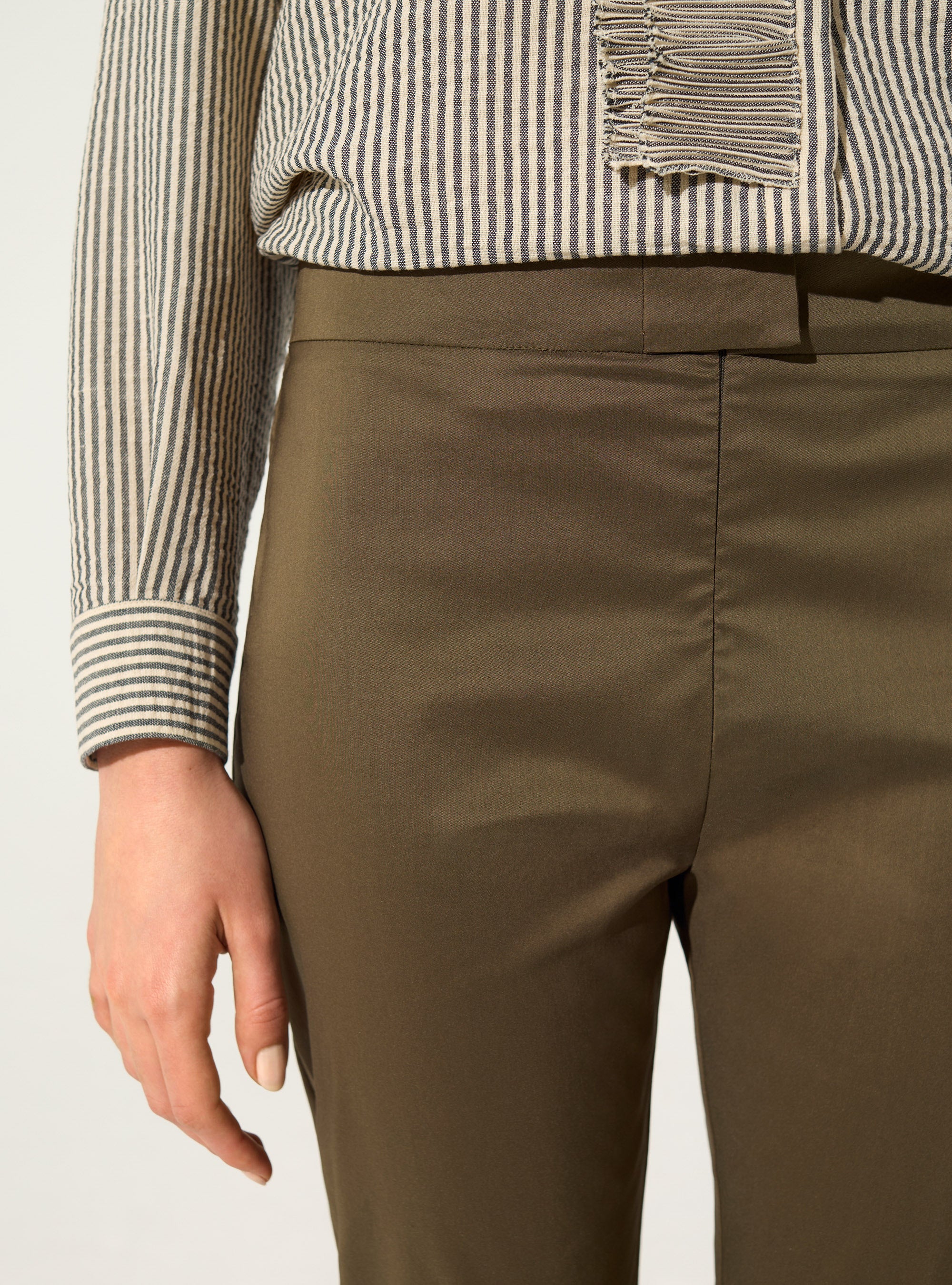 Pantalon en coton marron