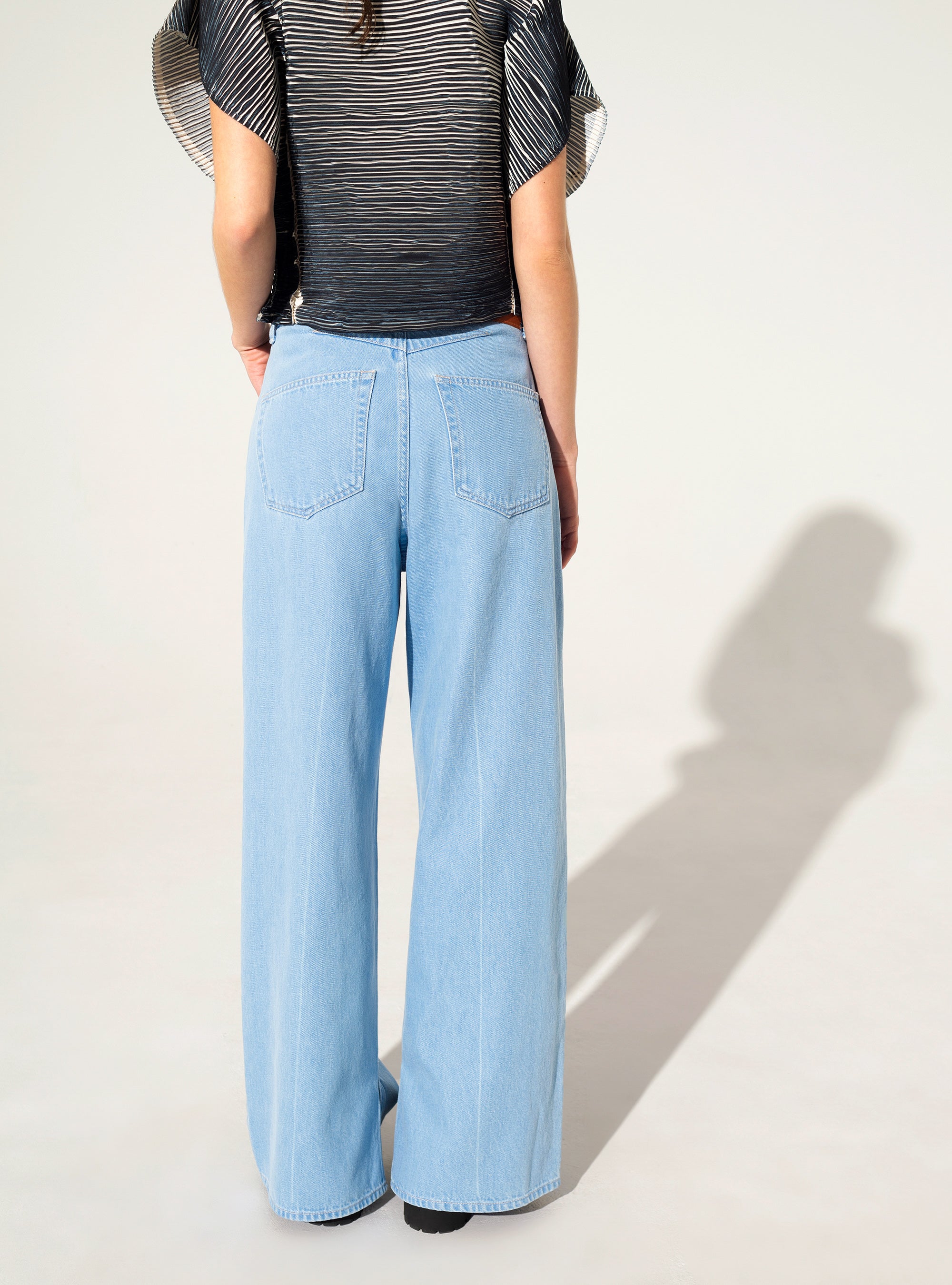 Baggy-Jeans aus Bio-Baumwolle in Blau