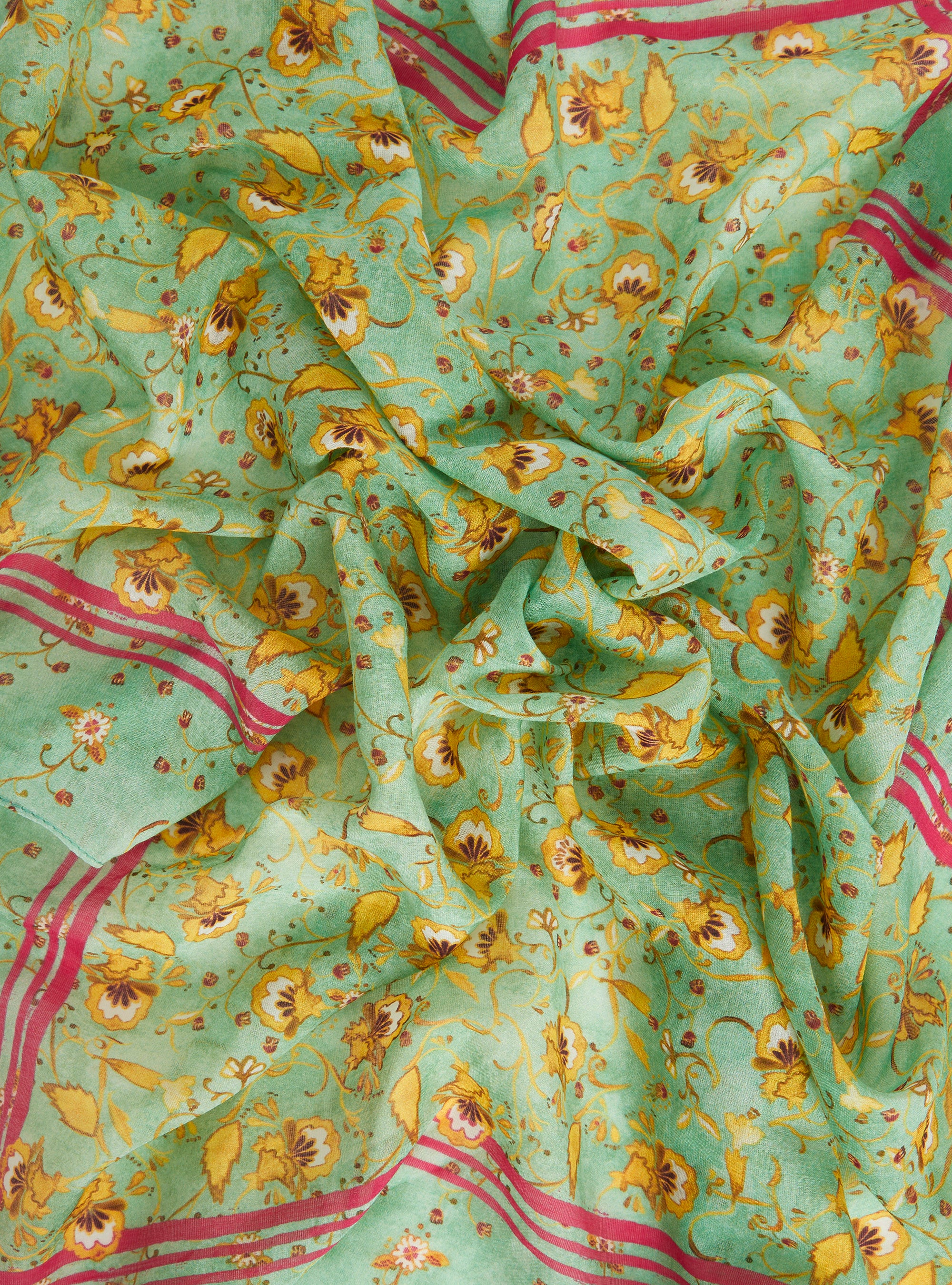 Bandana-style scarf in cotton and silk