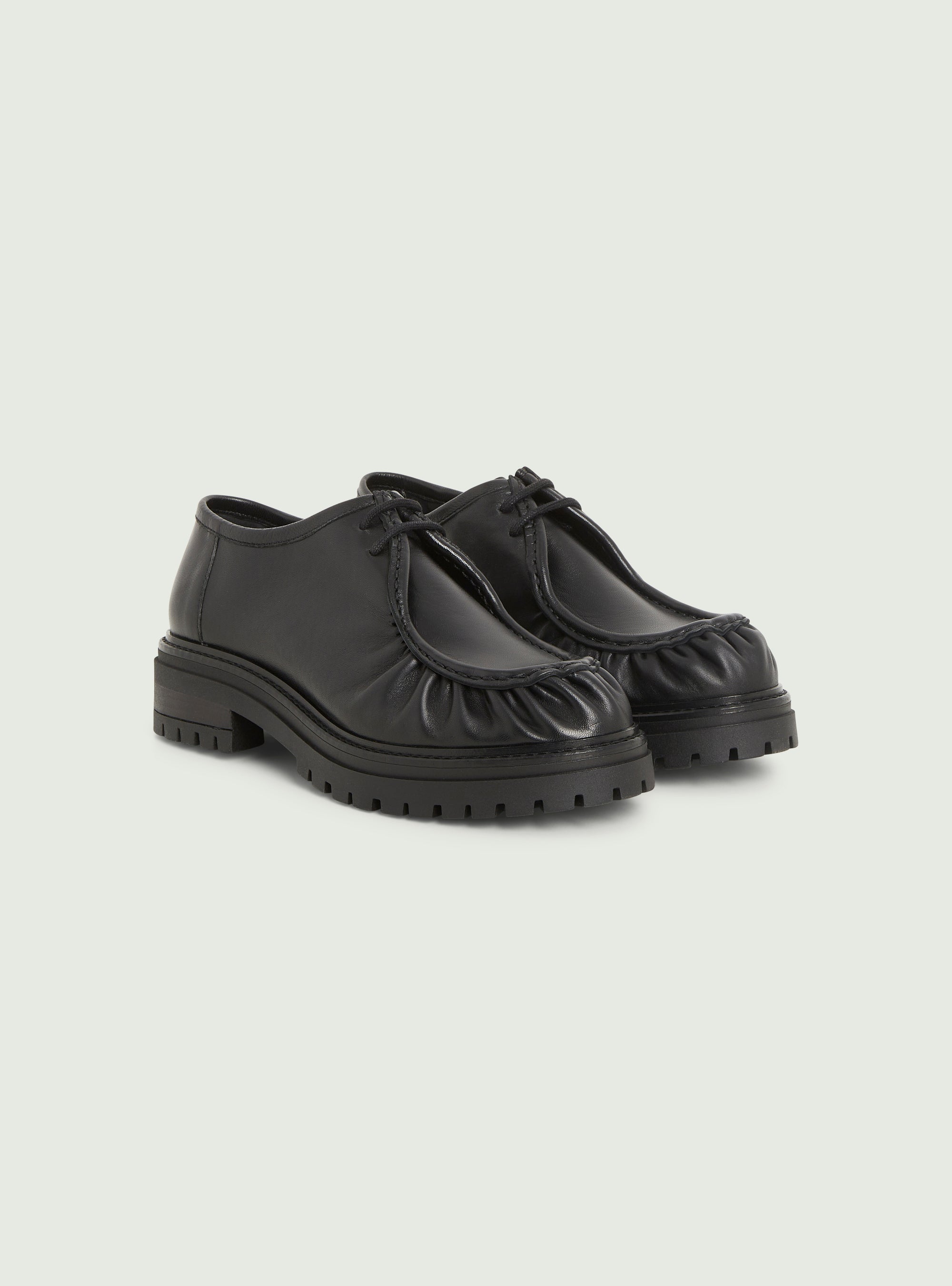 Derbies en cuir noir Cotélac