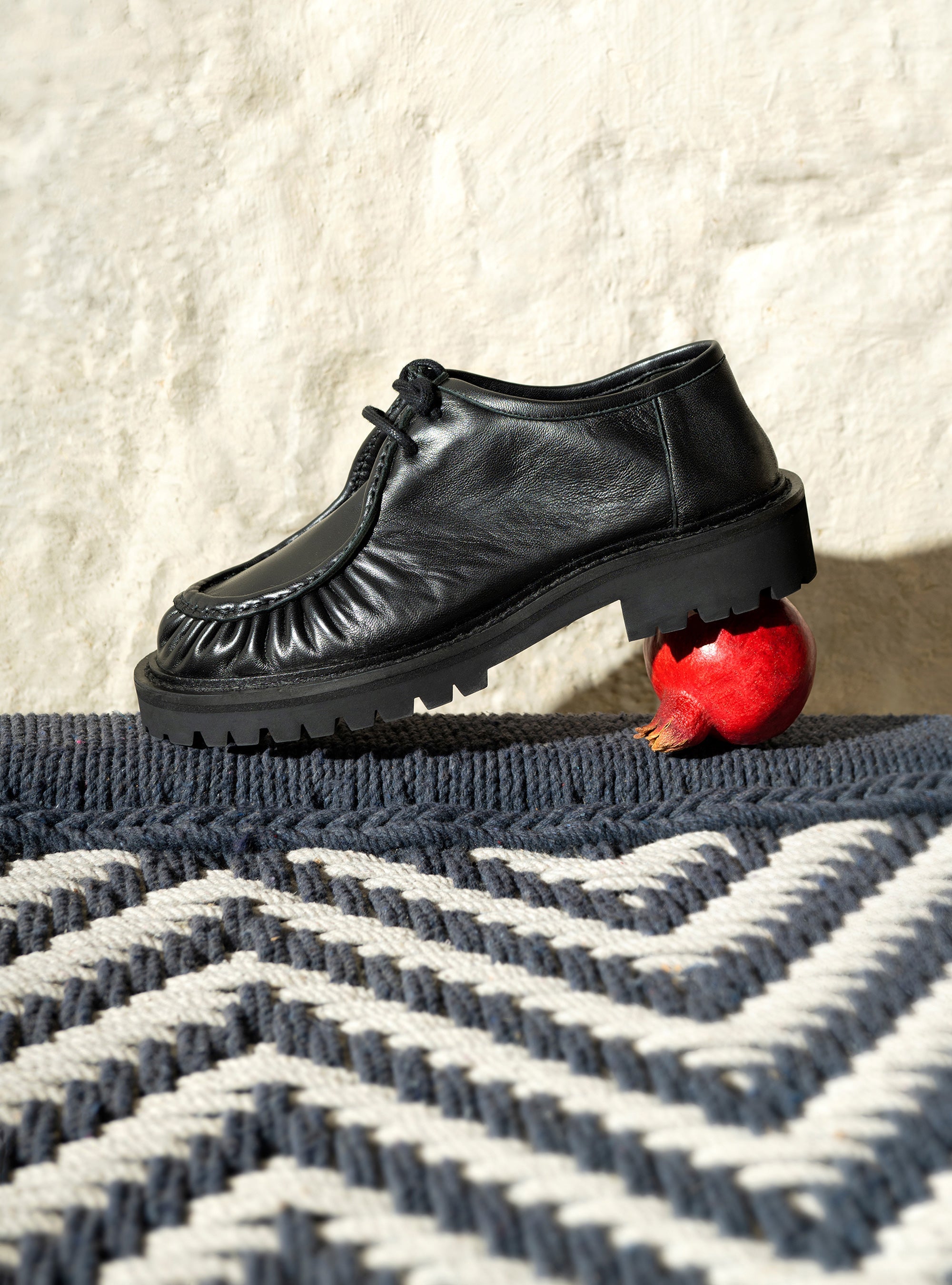 Derbies en cuir noir Cotélac