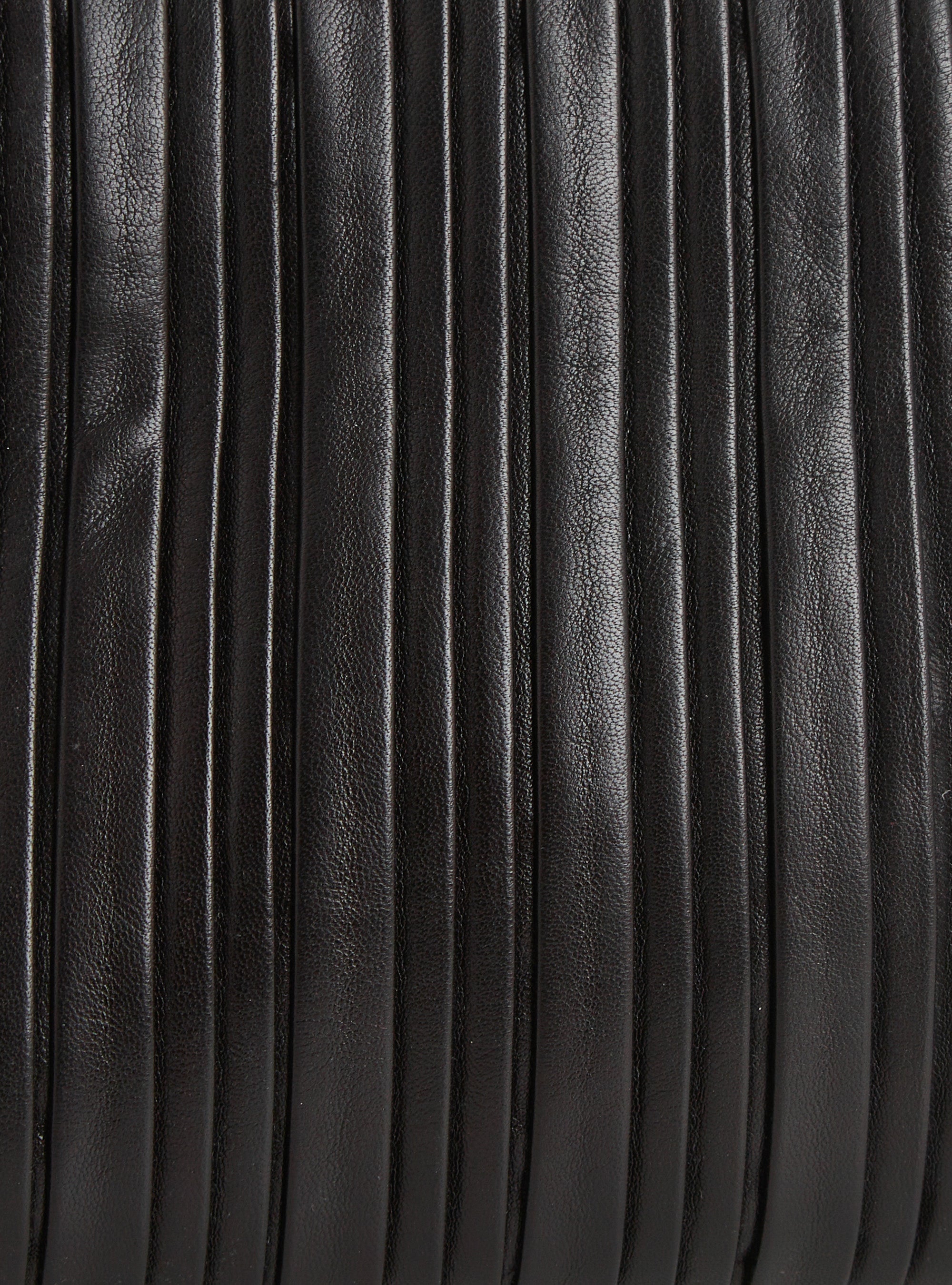 Small black leather bag