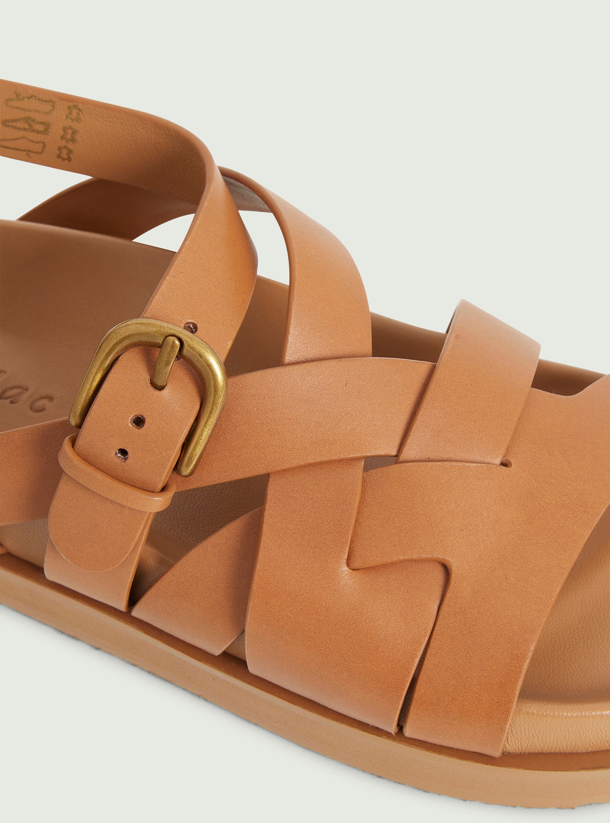 Brown leather sandals