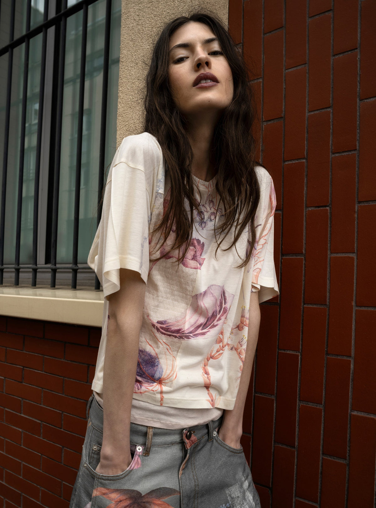 Tee-shirt imprimé grosses fleurs Cotélac