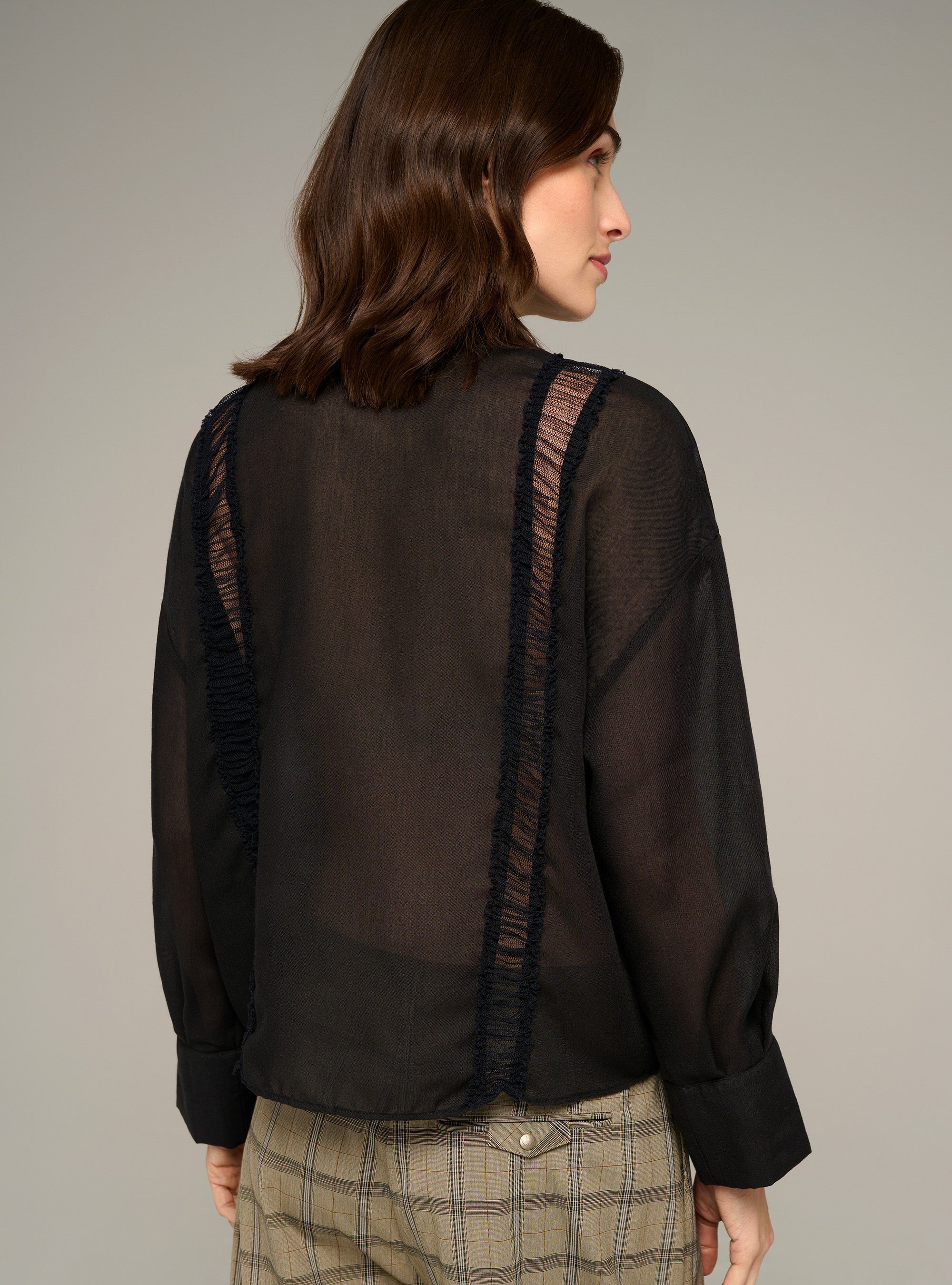 Cotélac chemise manches longues plissé