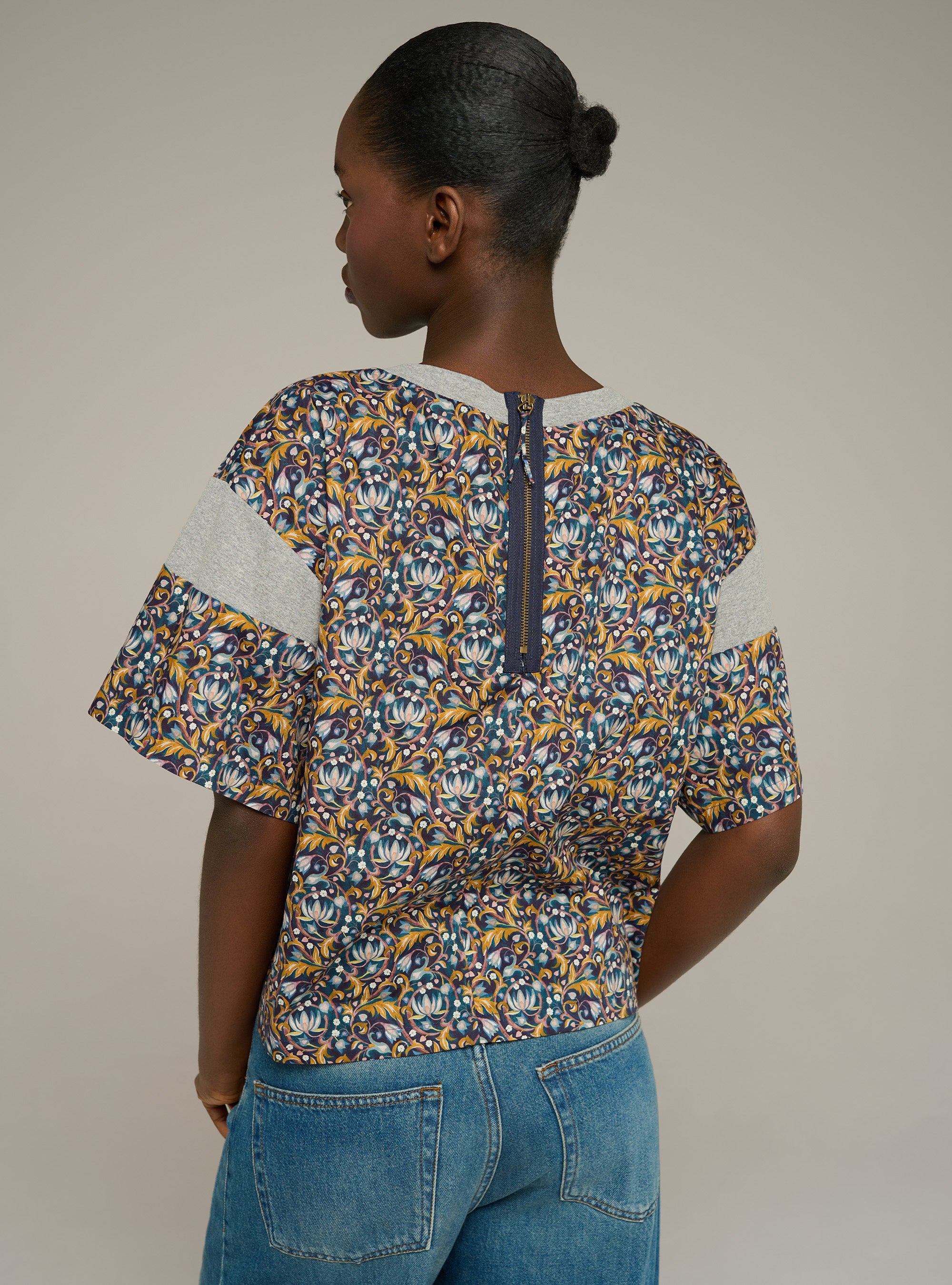 Cotélac blouse imprimée en tissu liberty