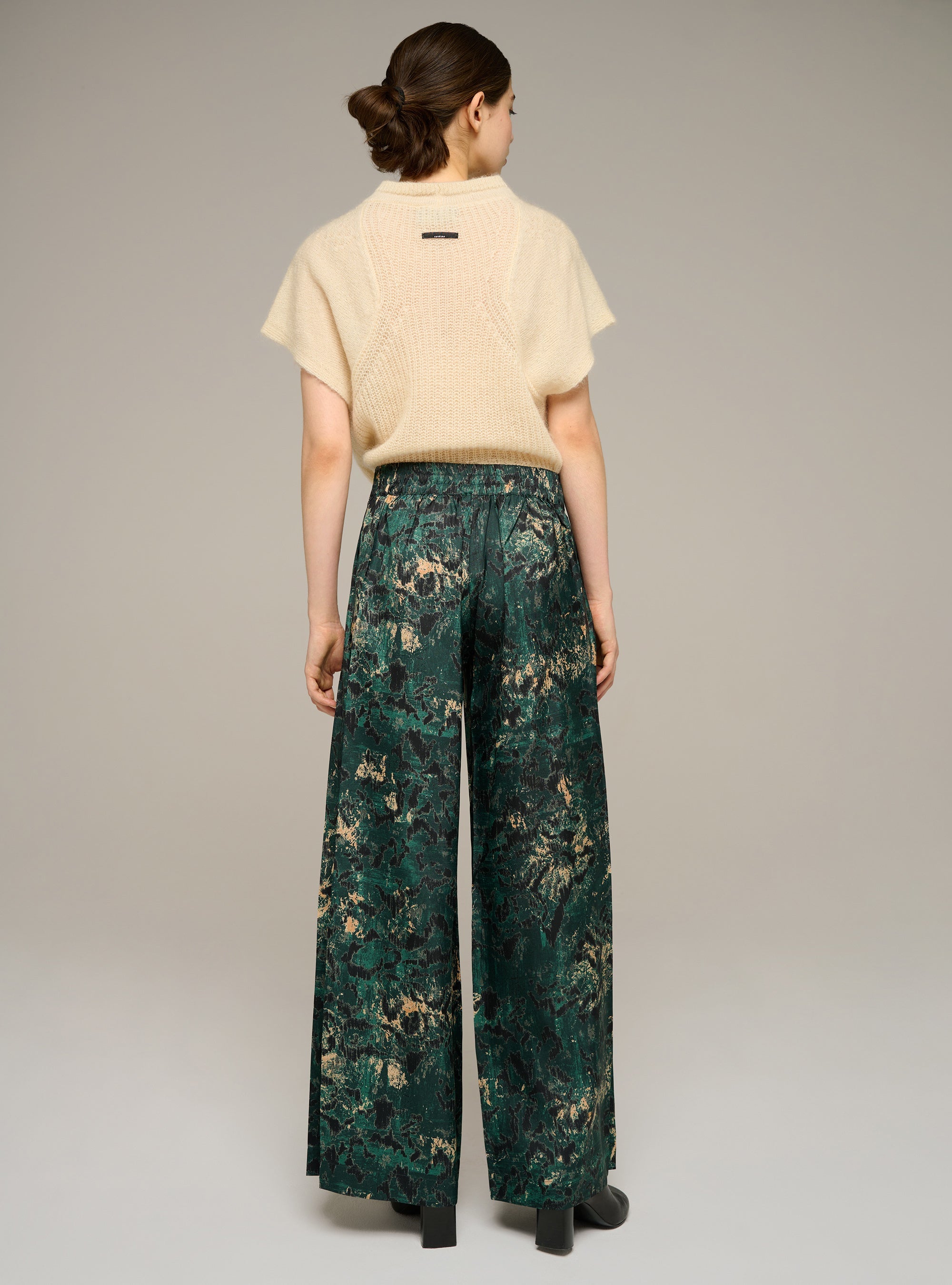 Pantalon large imprimée plissée Cotélac