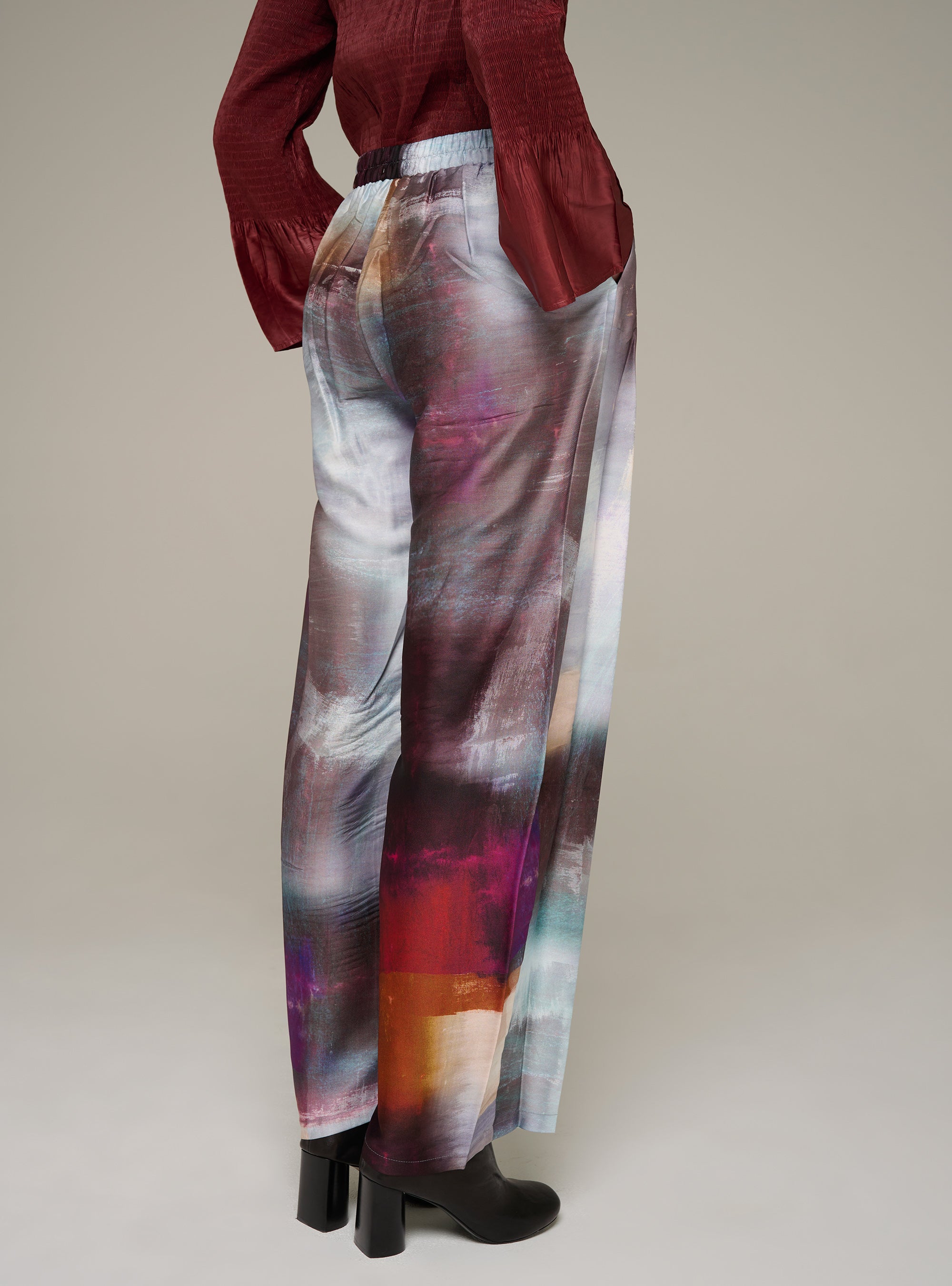 Cotélac pantalon barrel imprimé