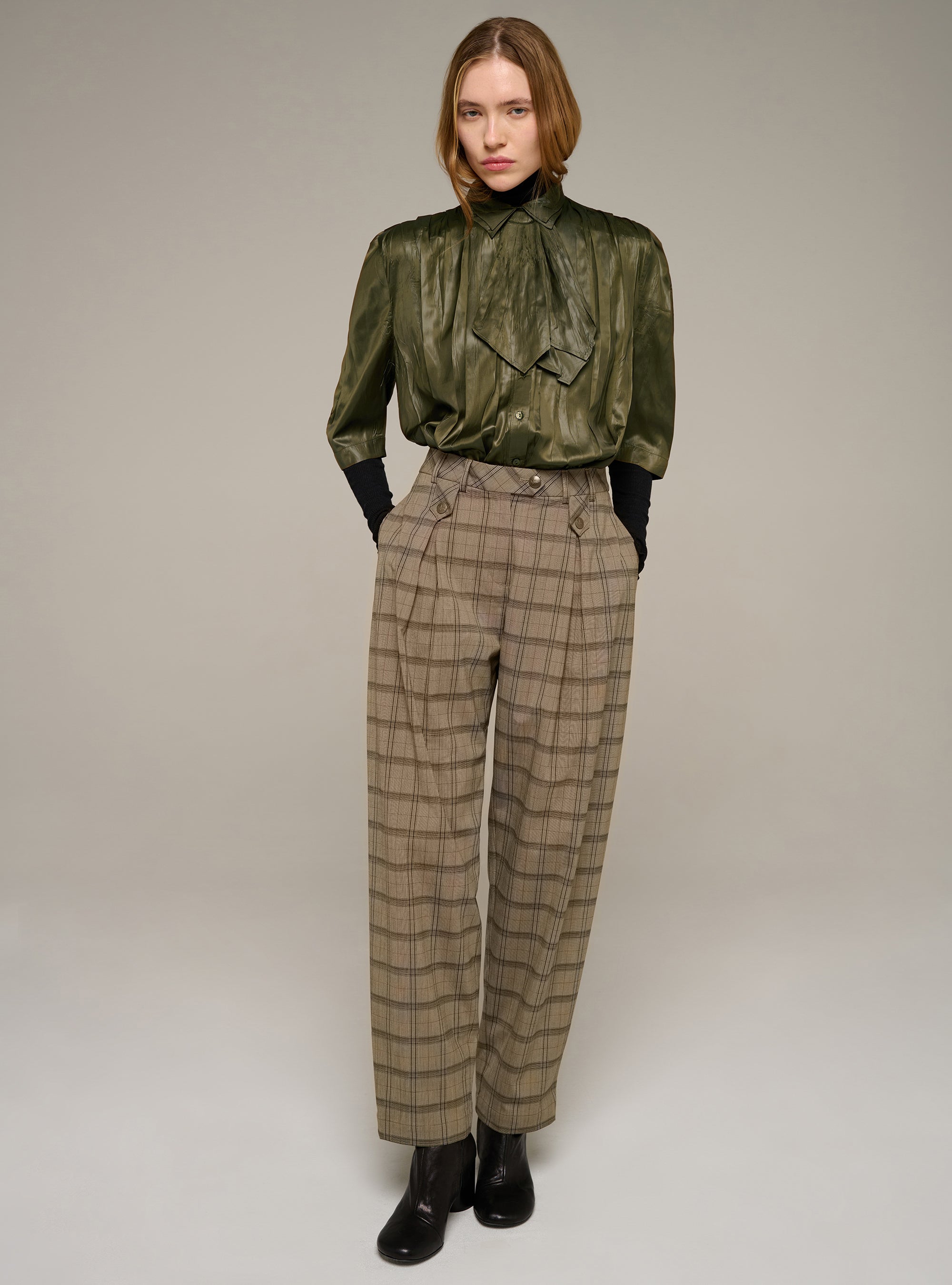 Cotélac pantalon carrotte à carreaux
