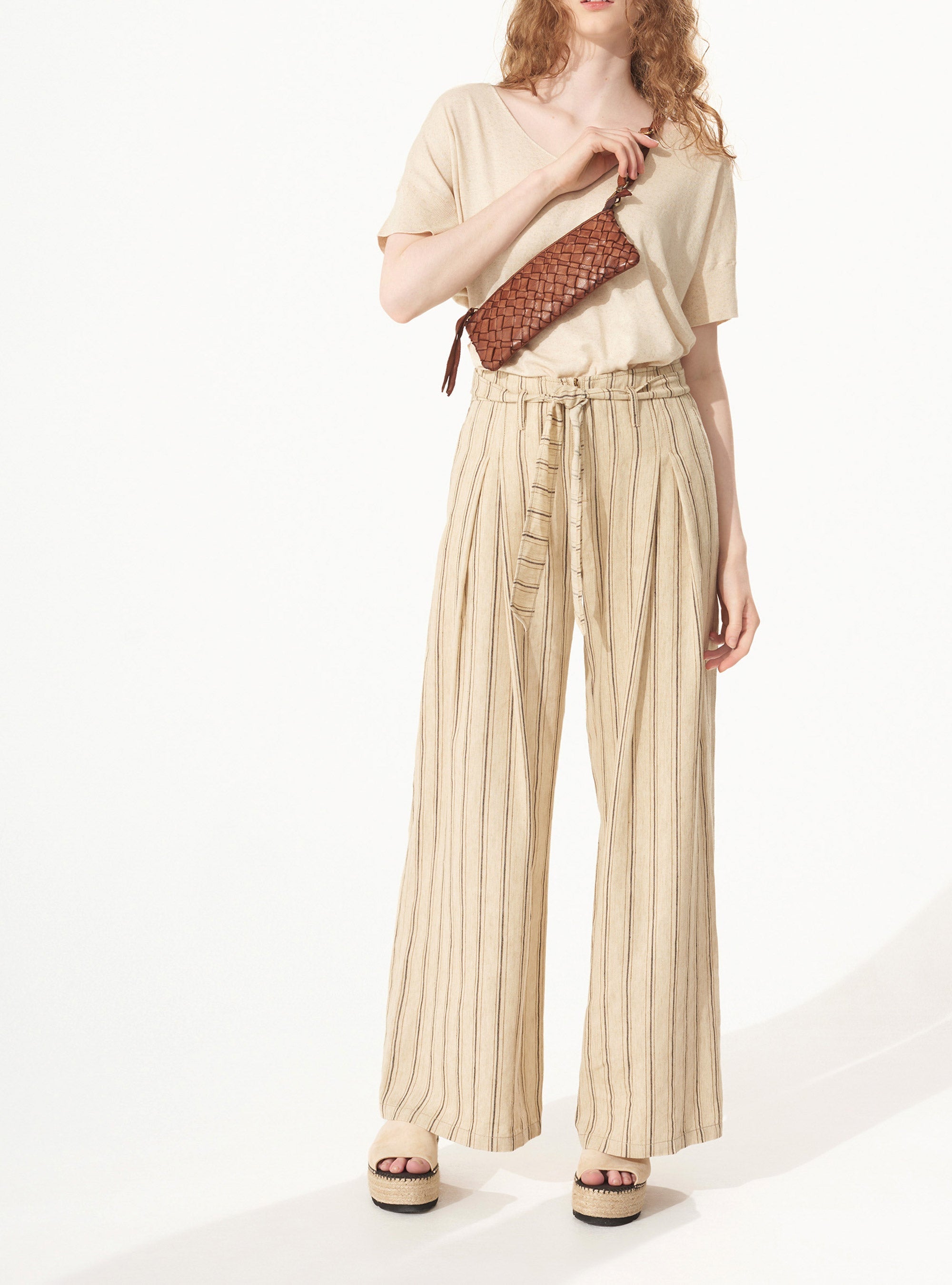 Pantalon Large acoté