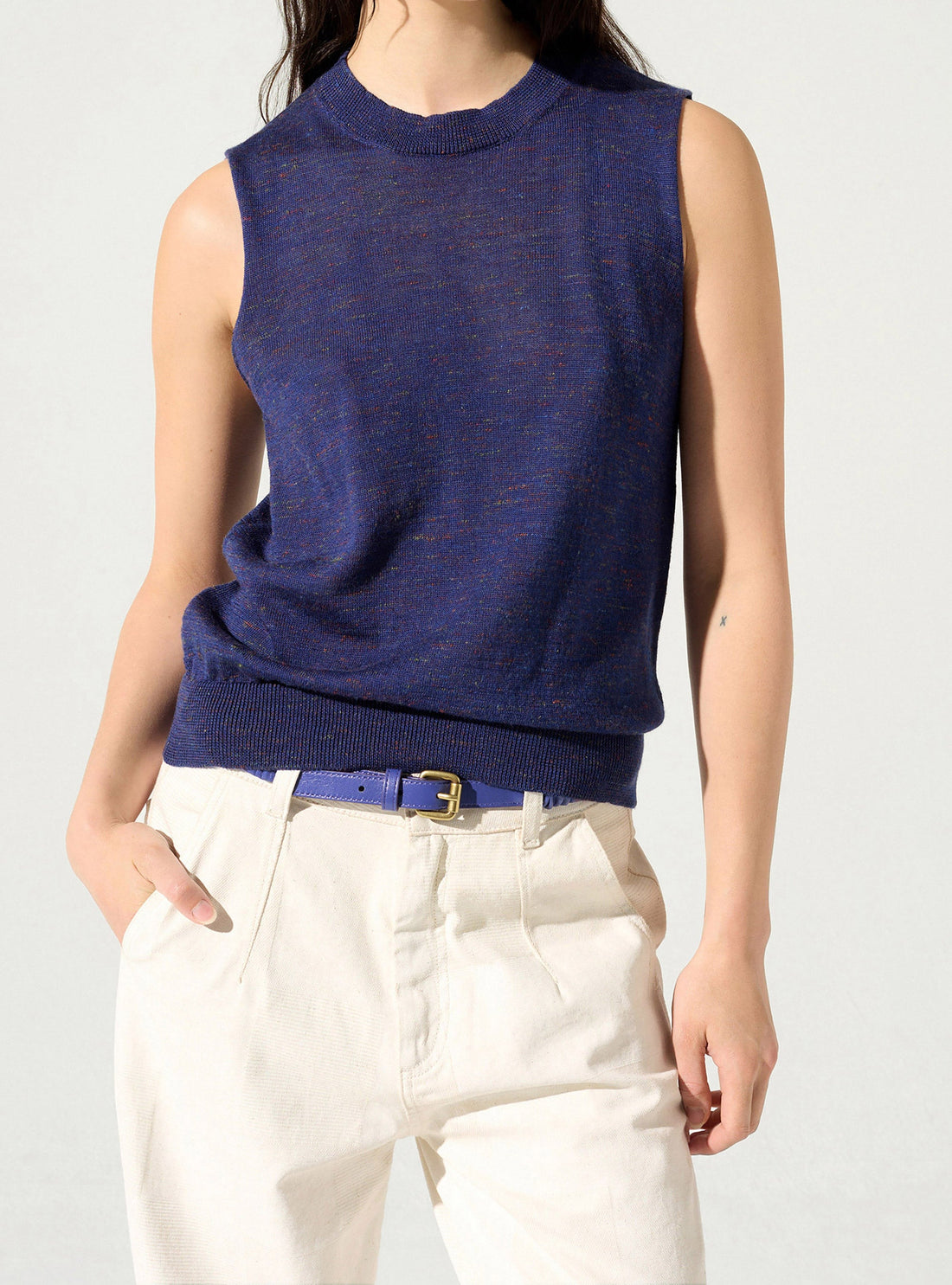 Ärmelloser Pullover