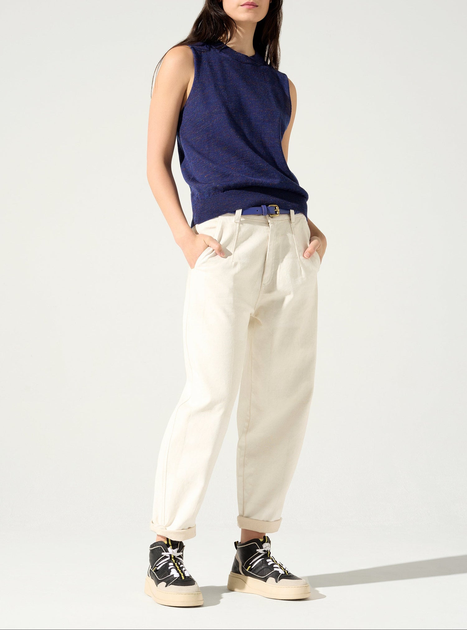 Ärmelloser Pullover