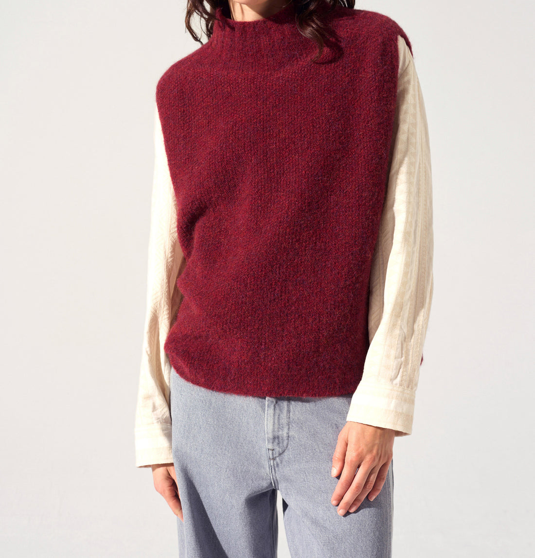 Ärmelloser Pullover