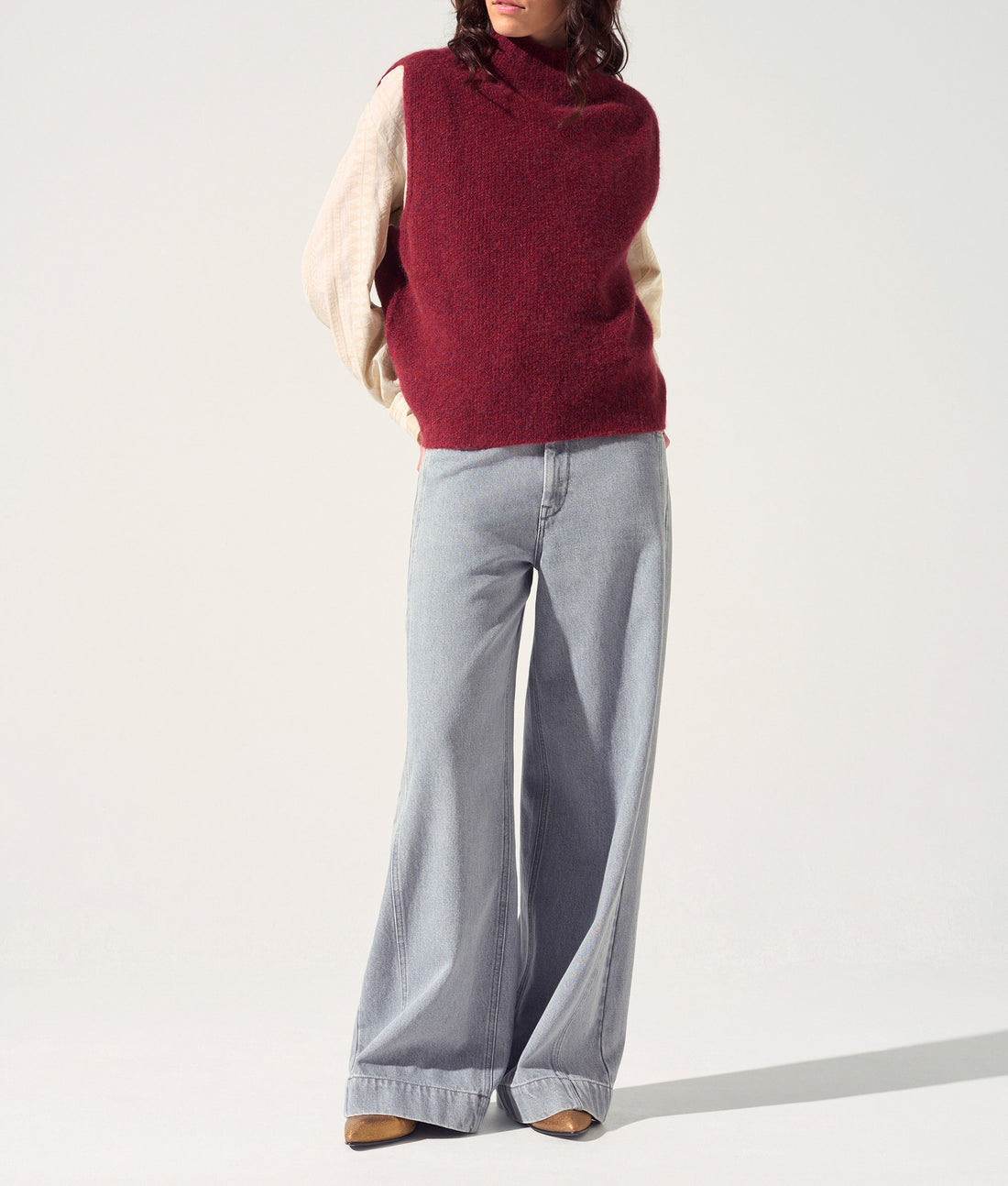 Ärmelloser Pullover