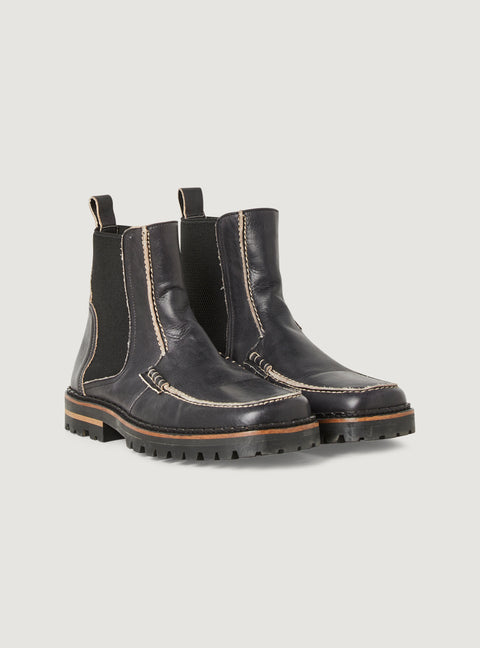 Leather ankle boots