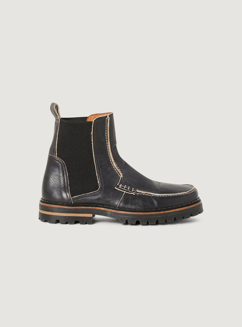Leather ankle boots