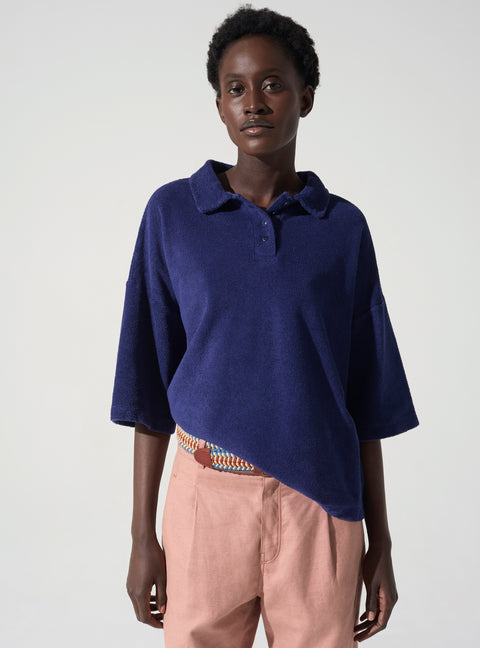Frottee-Polo-T-Shirt