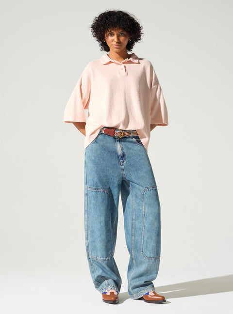 Terry polo T-shirt