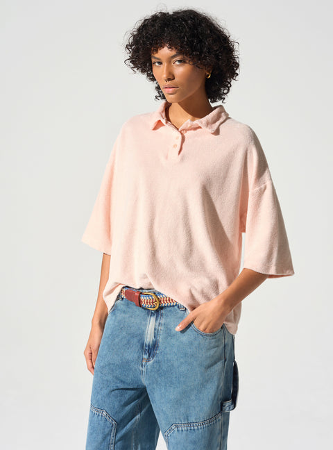 Terry polo T-shirt