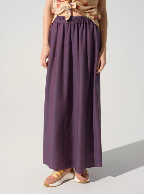 Flared long skirt