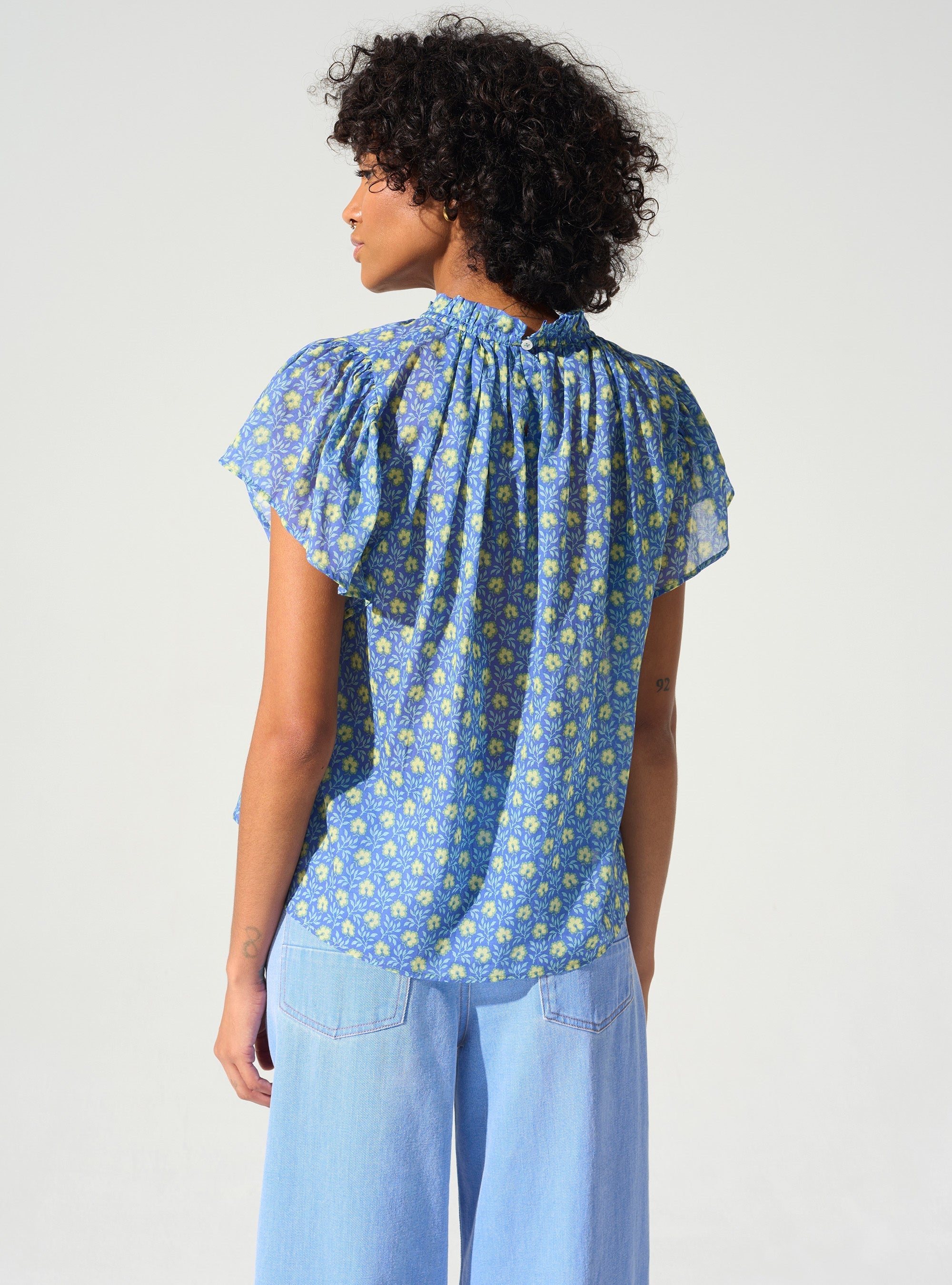 Blouse bohème imprimée acoté 