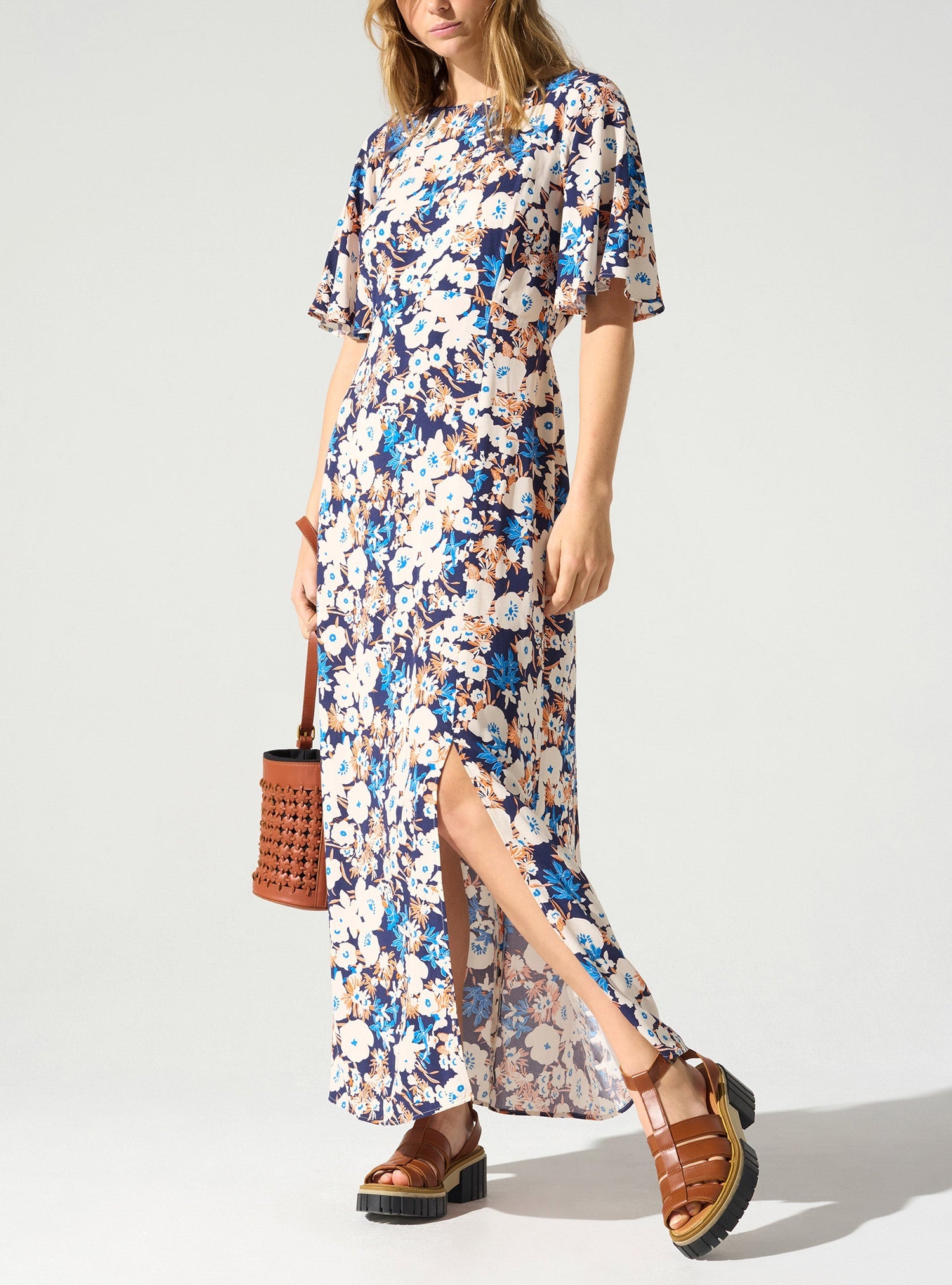 Robe longue imprimée acoté 
