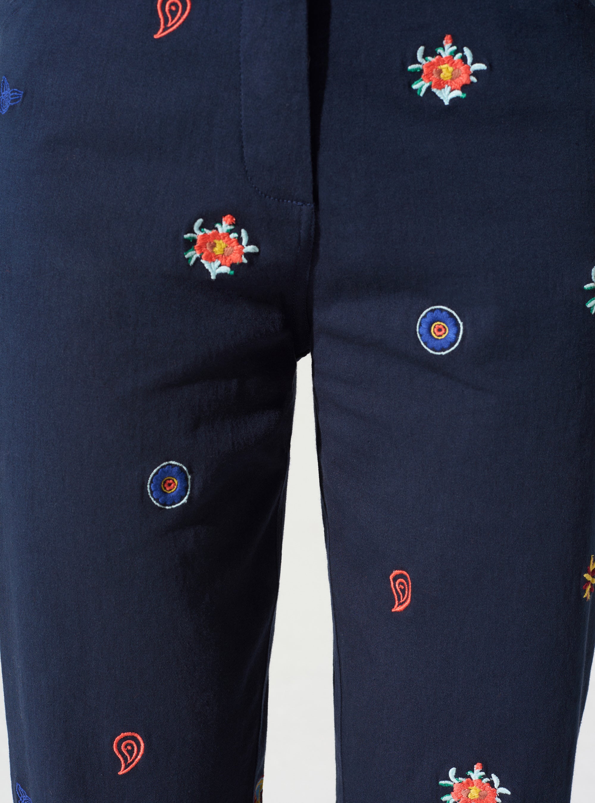 Pantalon esprit jean acoté 
