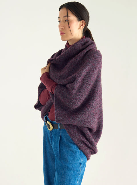 Cardigan sans manches en laine et coton