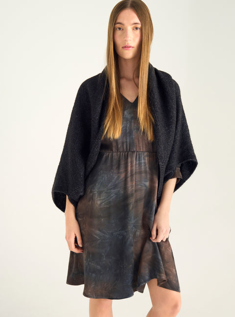 Cardigan sans manches en laine et coton