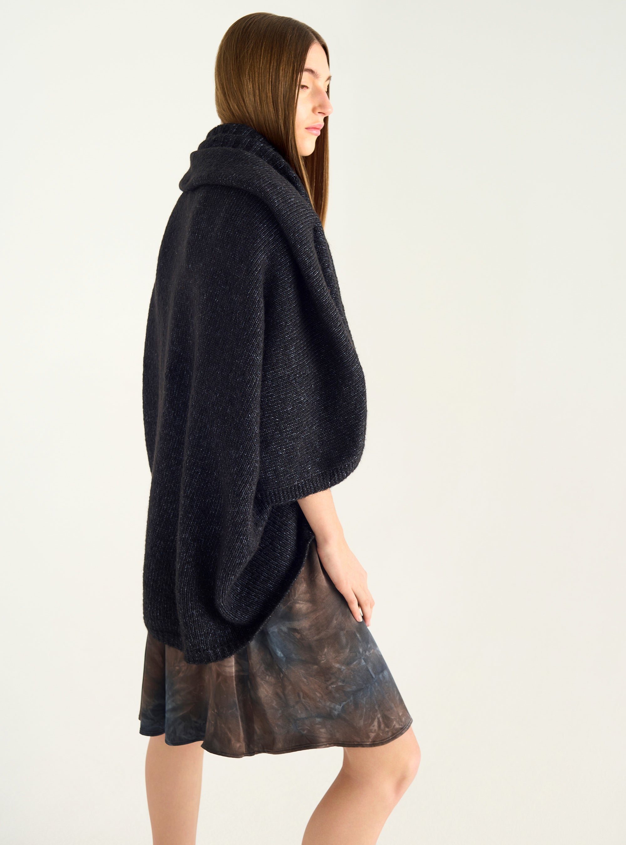Cardigan sans manches en laine et coton
