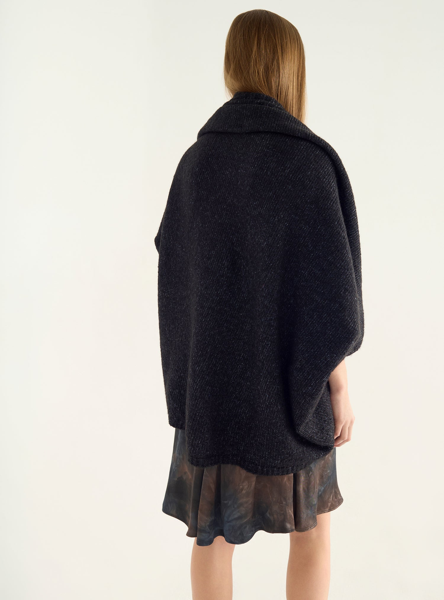 Cardigan sans manches en laine et coton