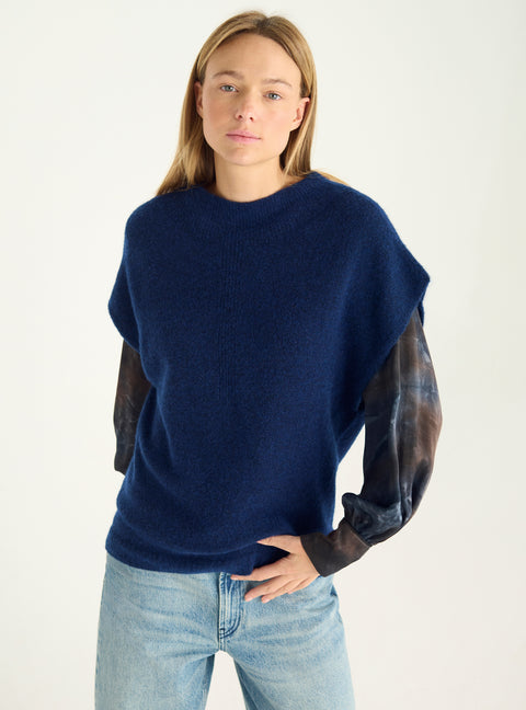 Oversize-Pullover ohne Ärmel