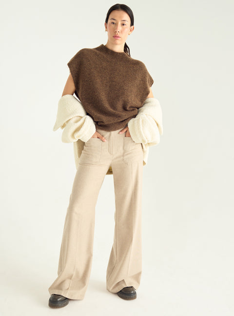 Oversize-Pullover ohne Ärmel