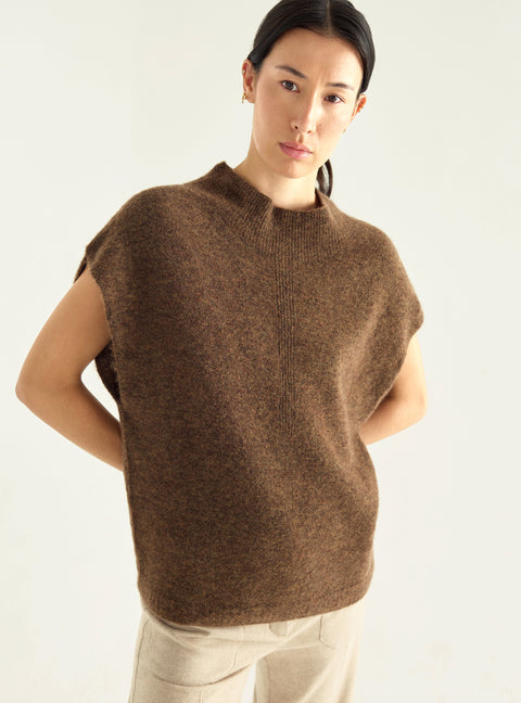 Oversize-Pullover ohne Ärmel