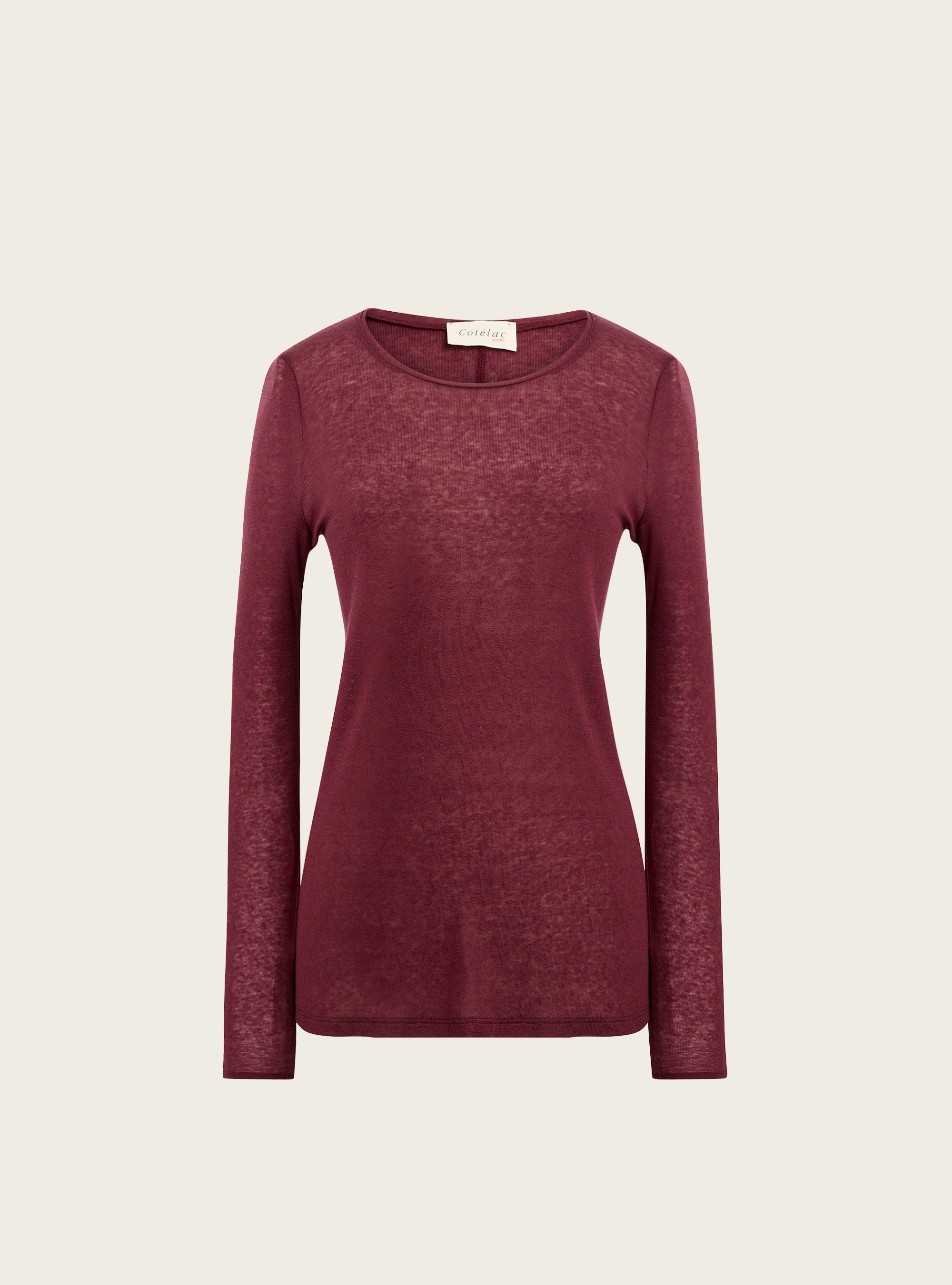 T-shirt manches longues en jersey Lyocell acoté 