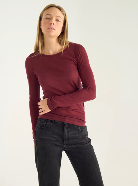 Long-sleeved Lyocell jersey T-shirt