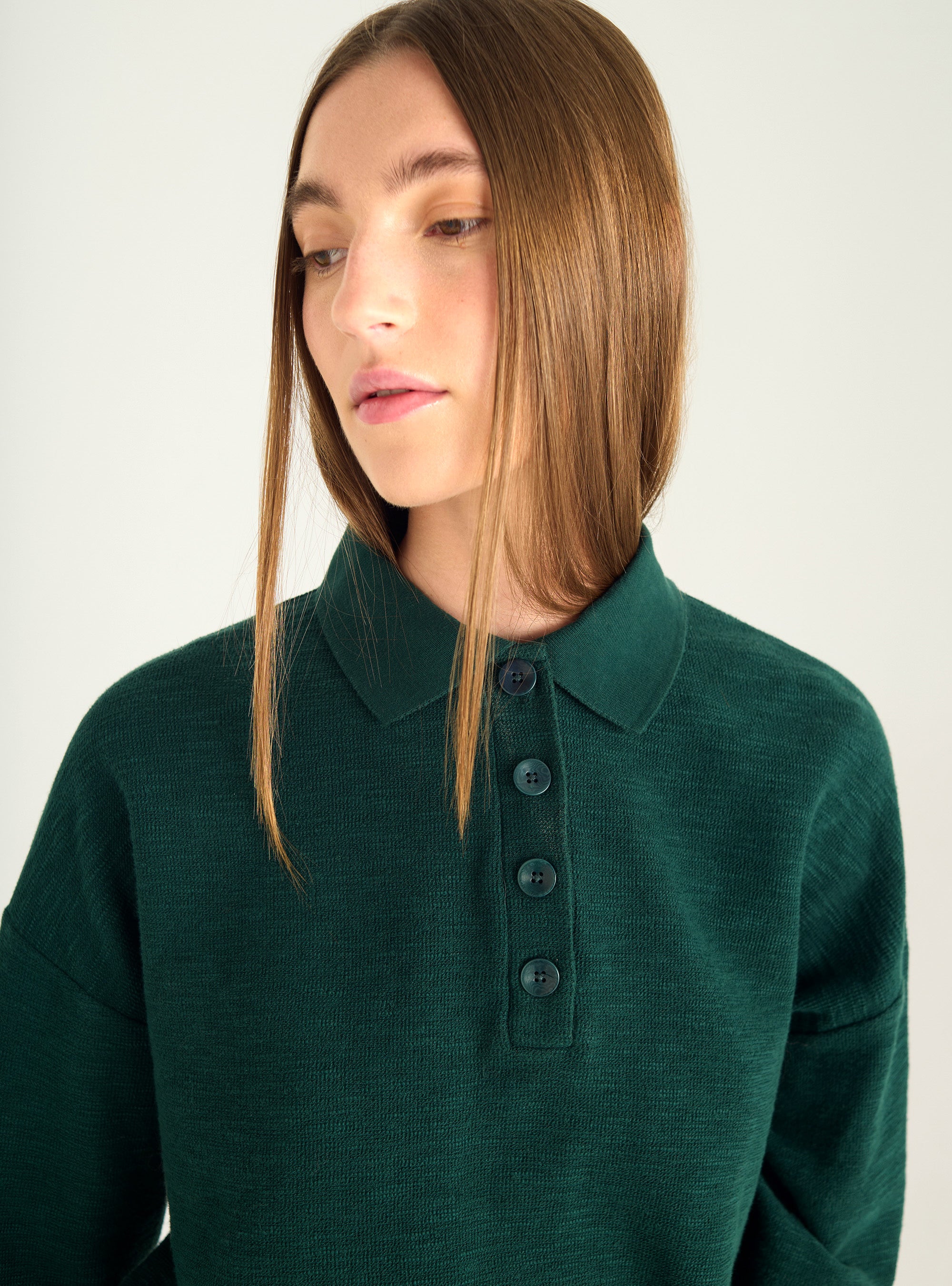 Oversized flame polo shirt