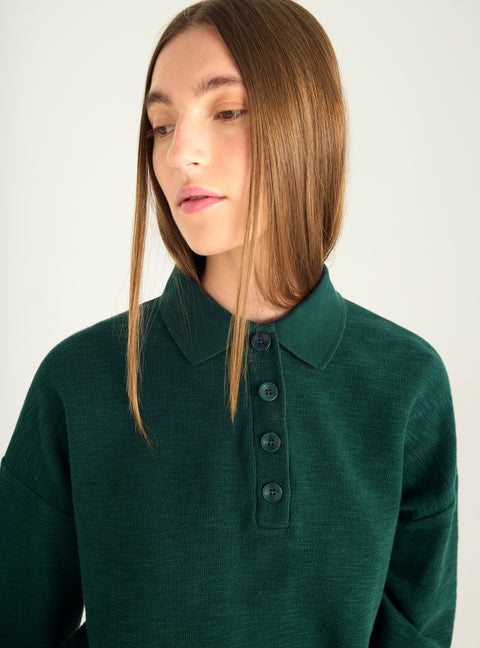 Oversized flame polo shirt