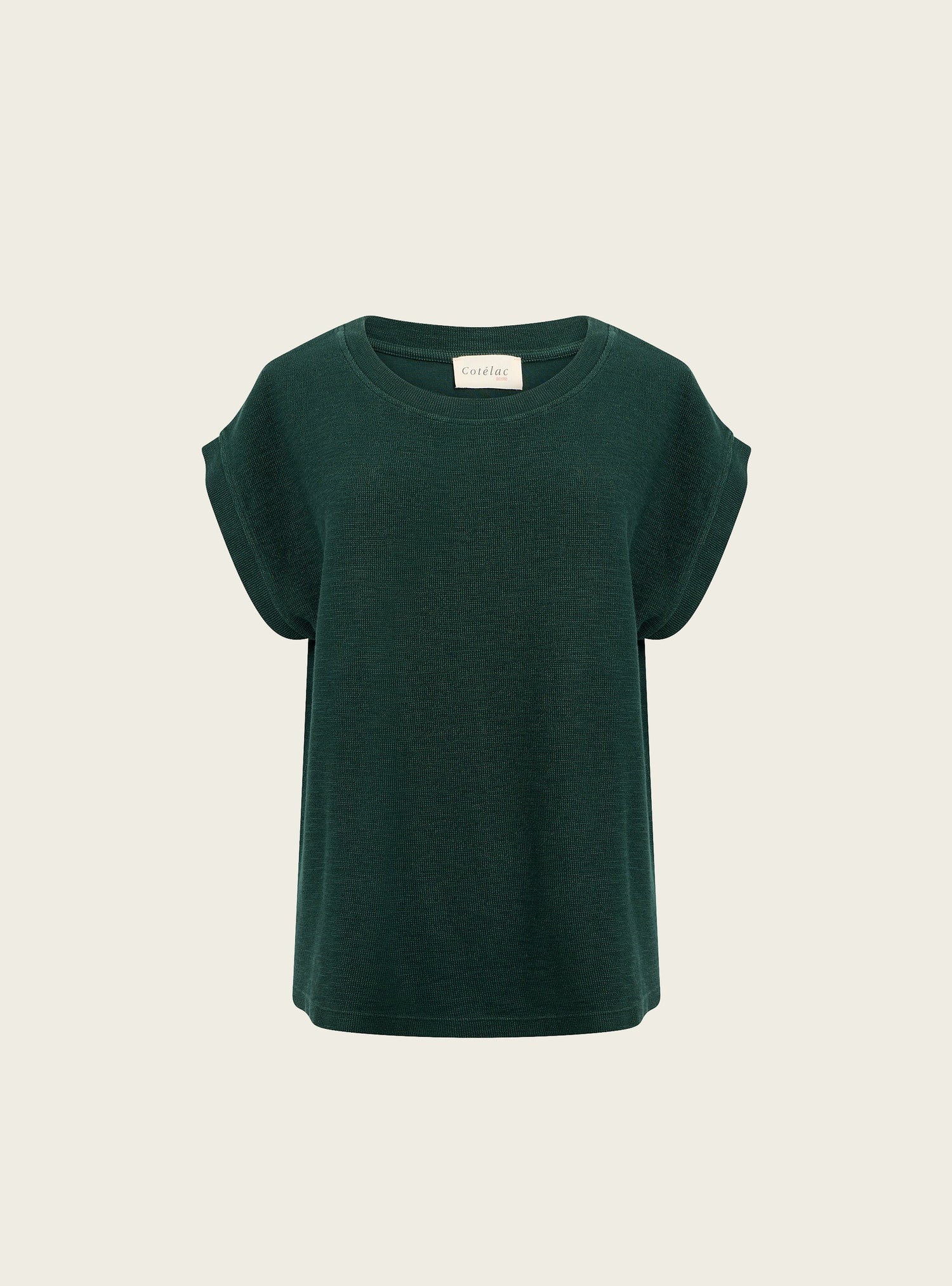 T-shirt ample en interlock flammé acoté 