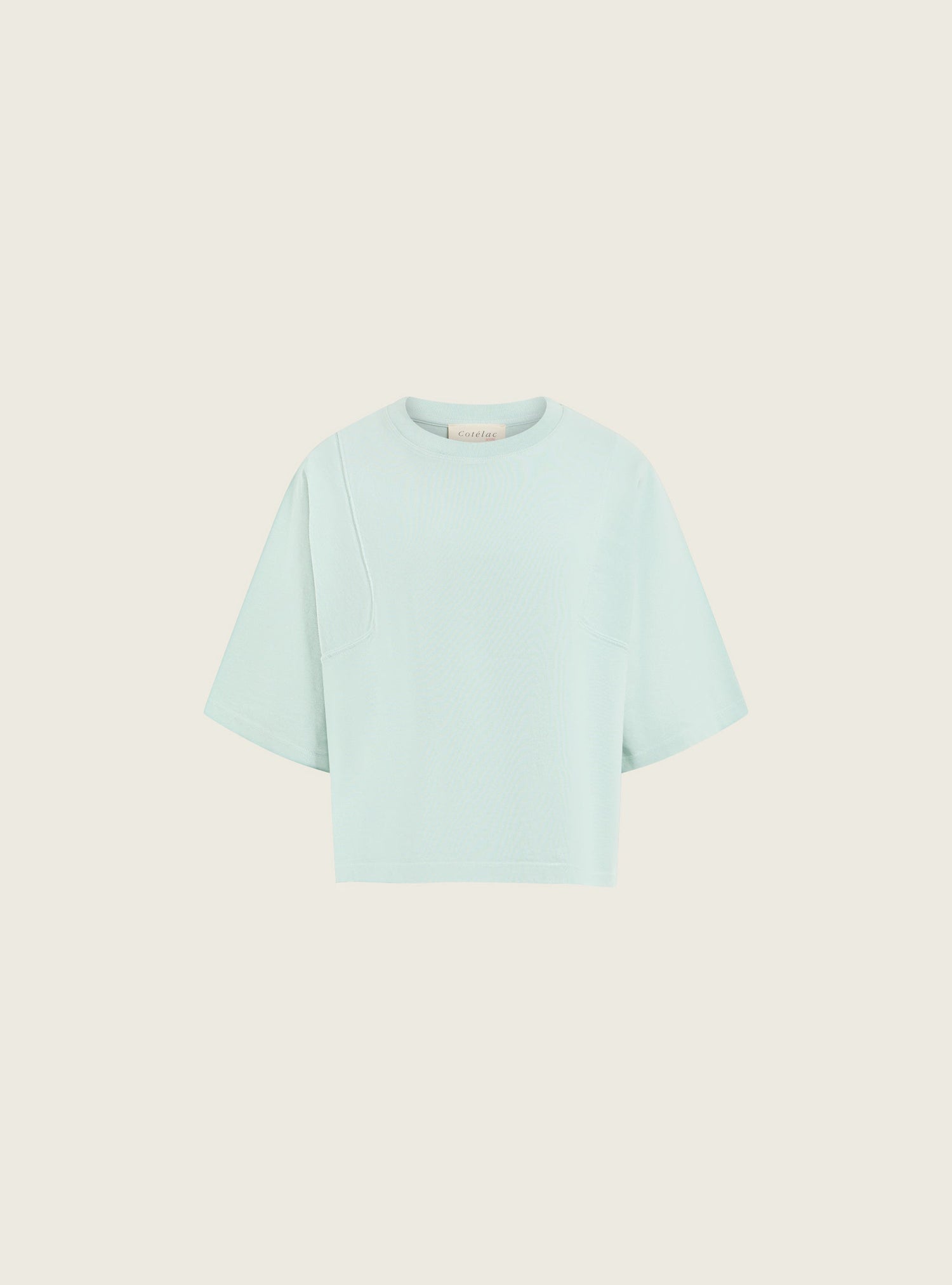 T-shirt boxy en coton bio acoté 