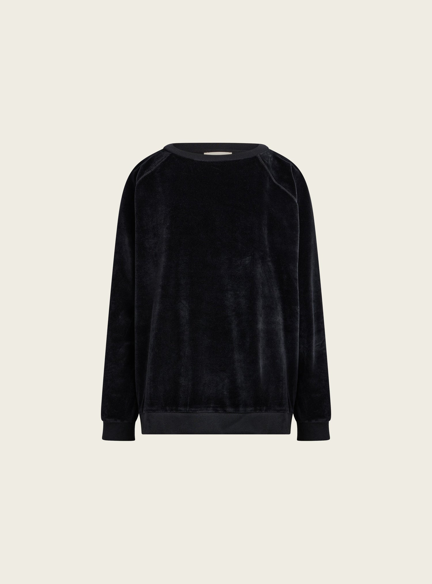 Sweat en velours de coton acoté 