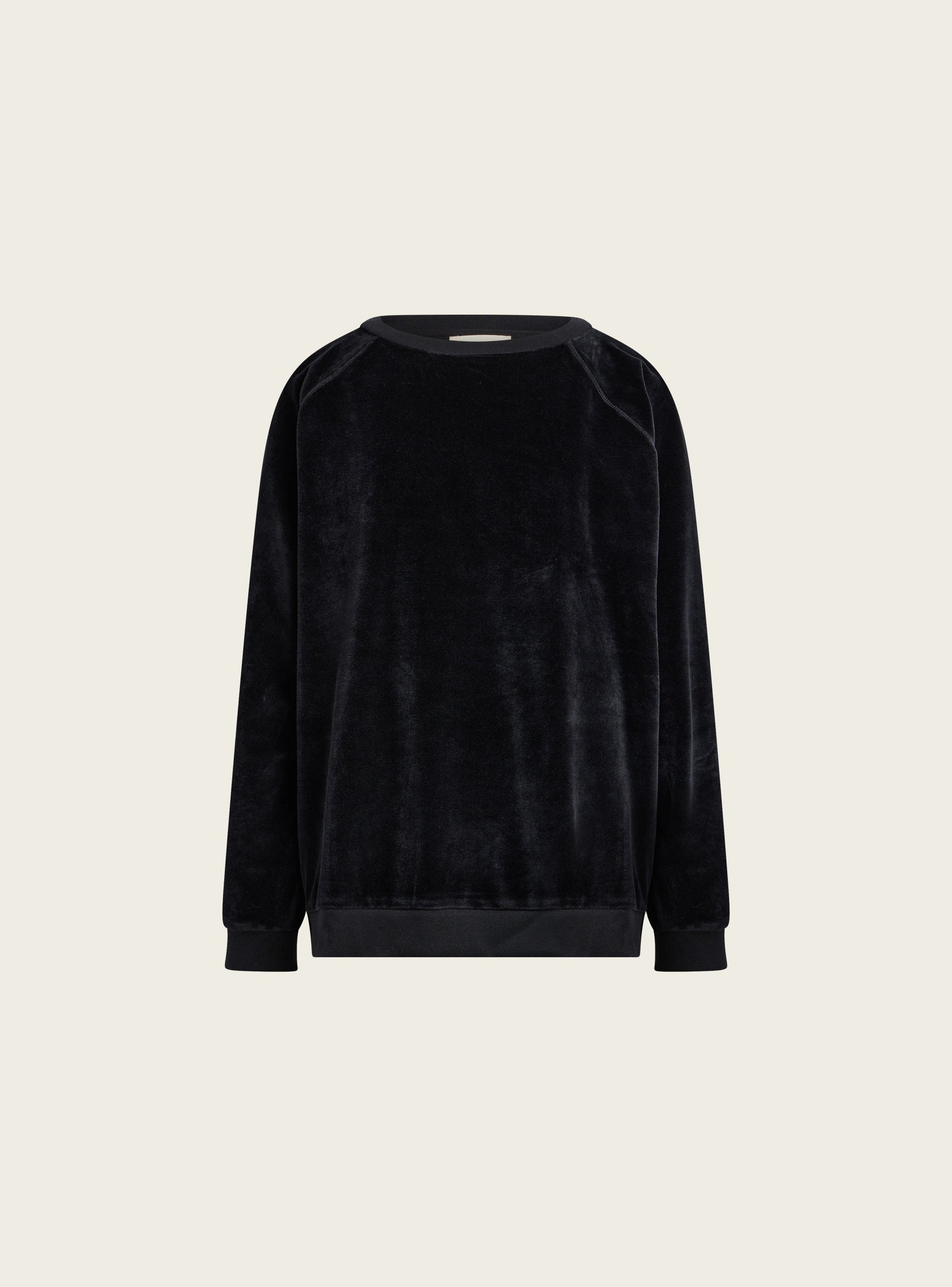 Sweat en velours de coton acoté 