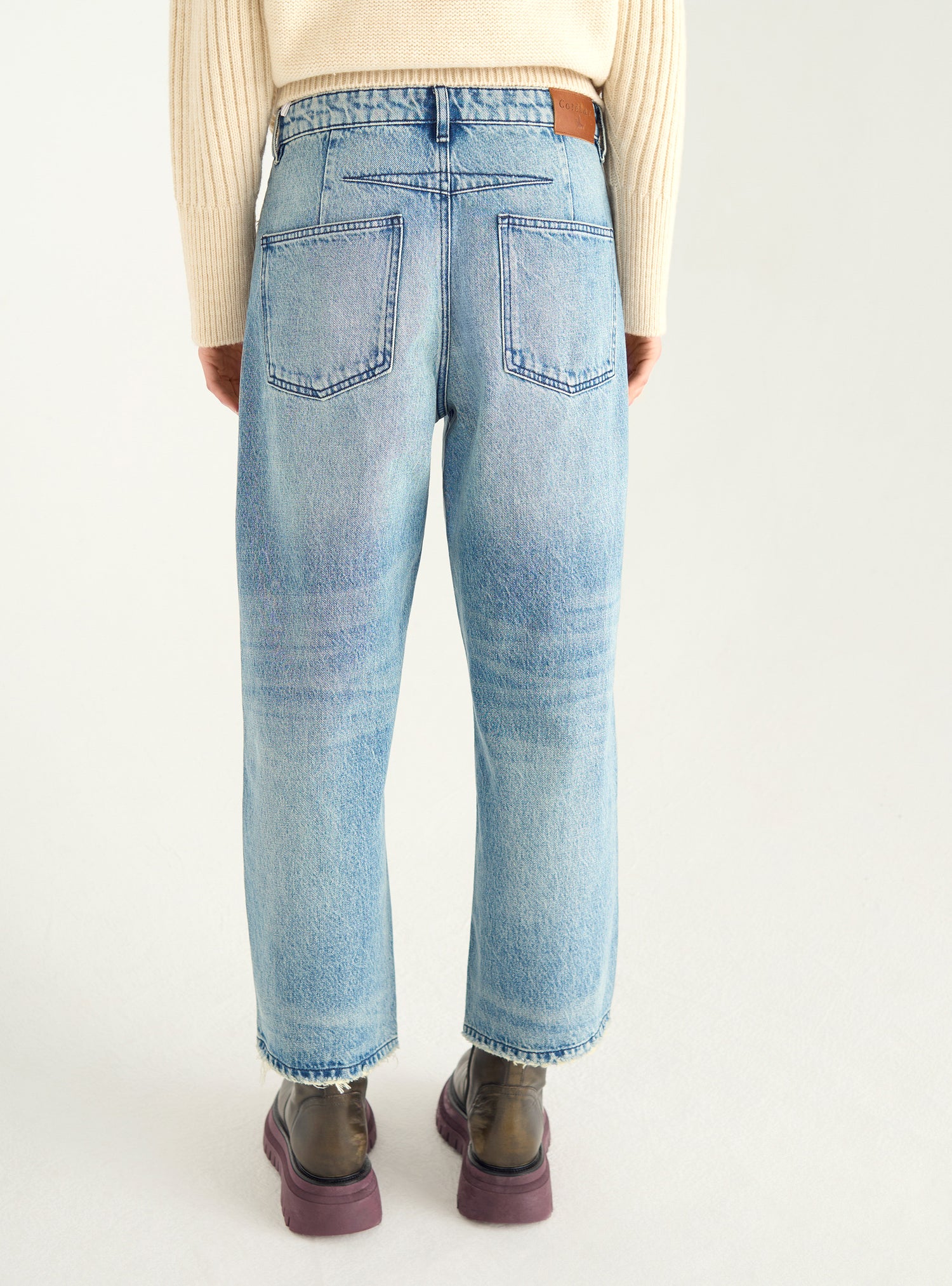 Straight denim jeans